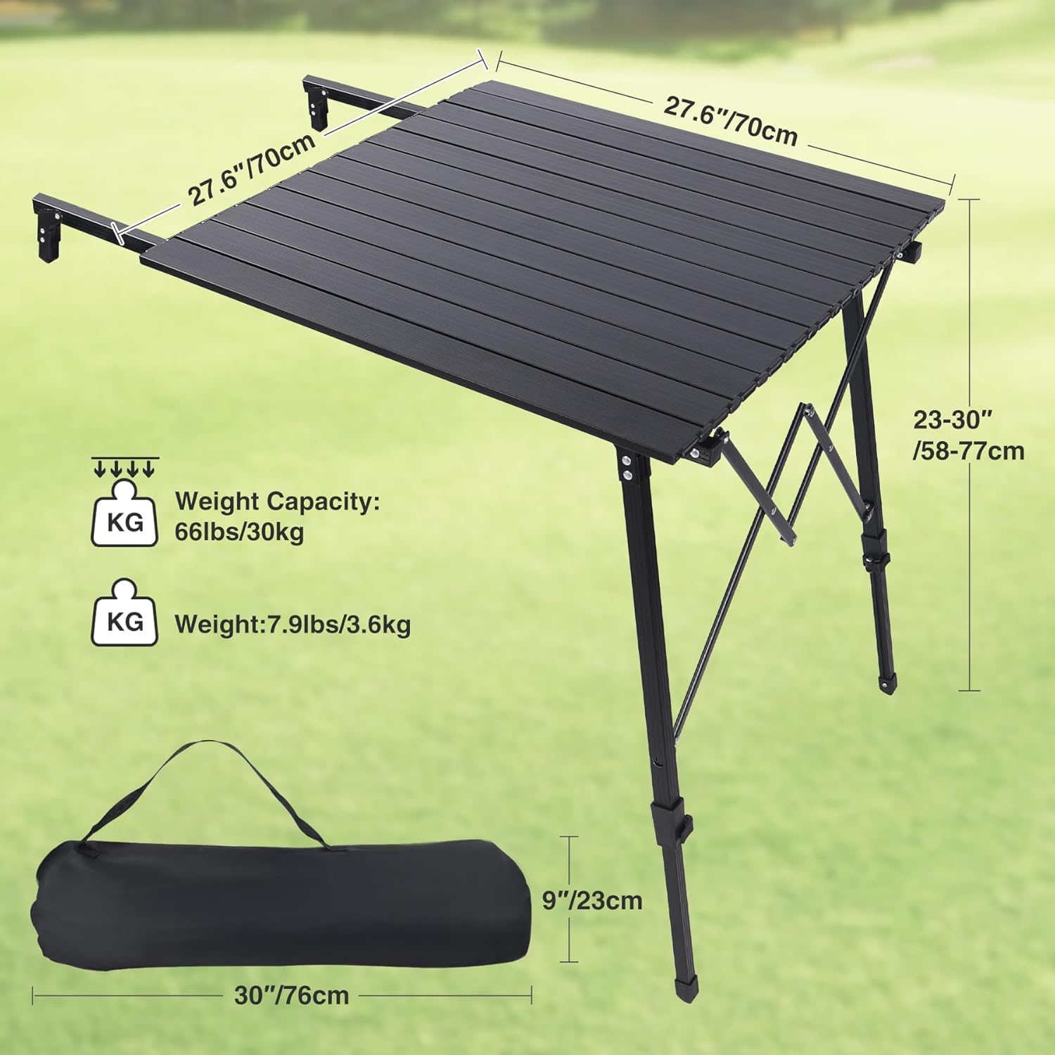 Adjustable Aluminum Tailgate & Trunk Table