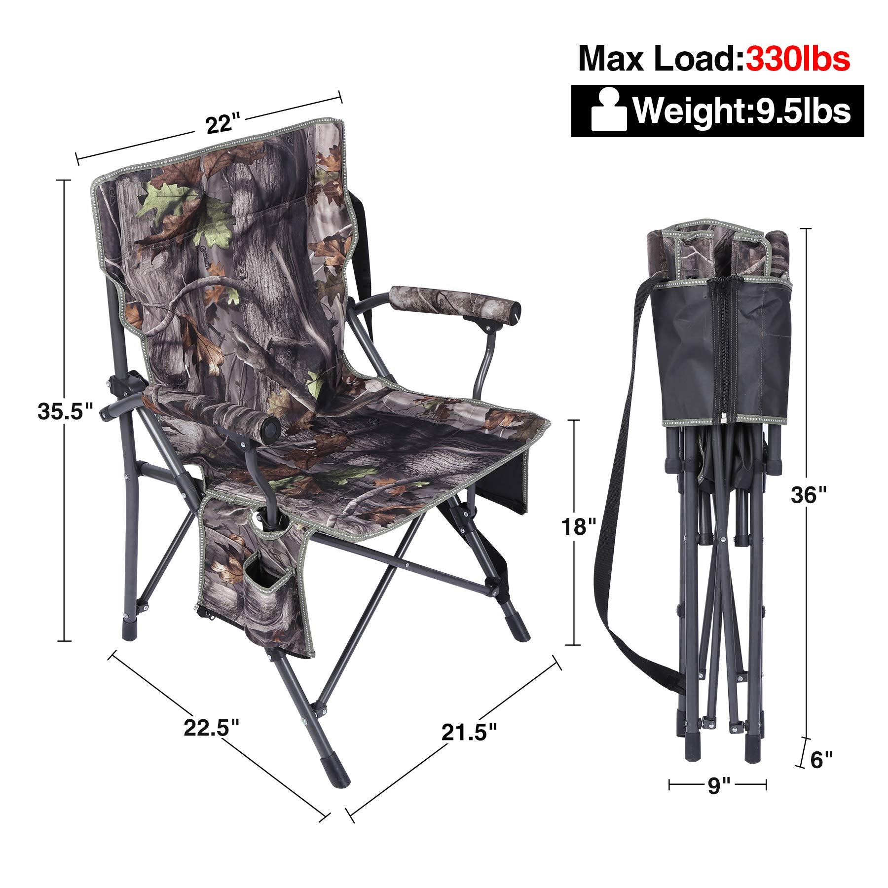 Oversized Hunting Chairs for Blinds with Thickened Cotton