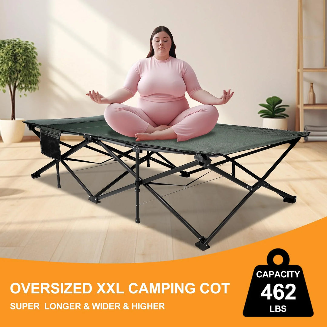 39.4" Extra Wide Heavy Duty Steel Camping Cot