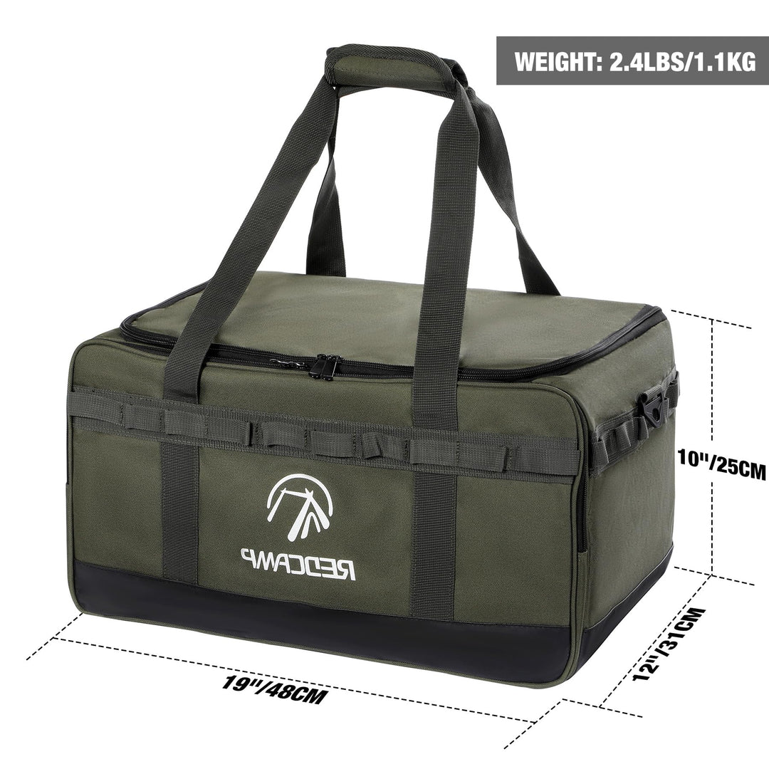35L Camping Tote Organizer with adjustable dividers