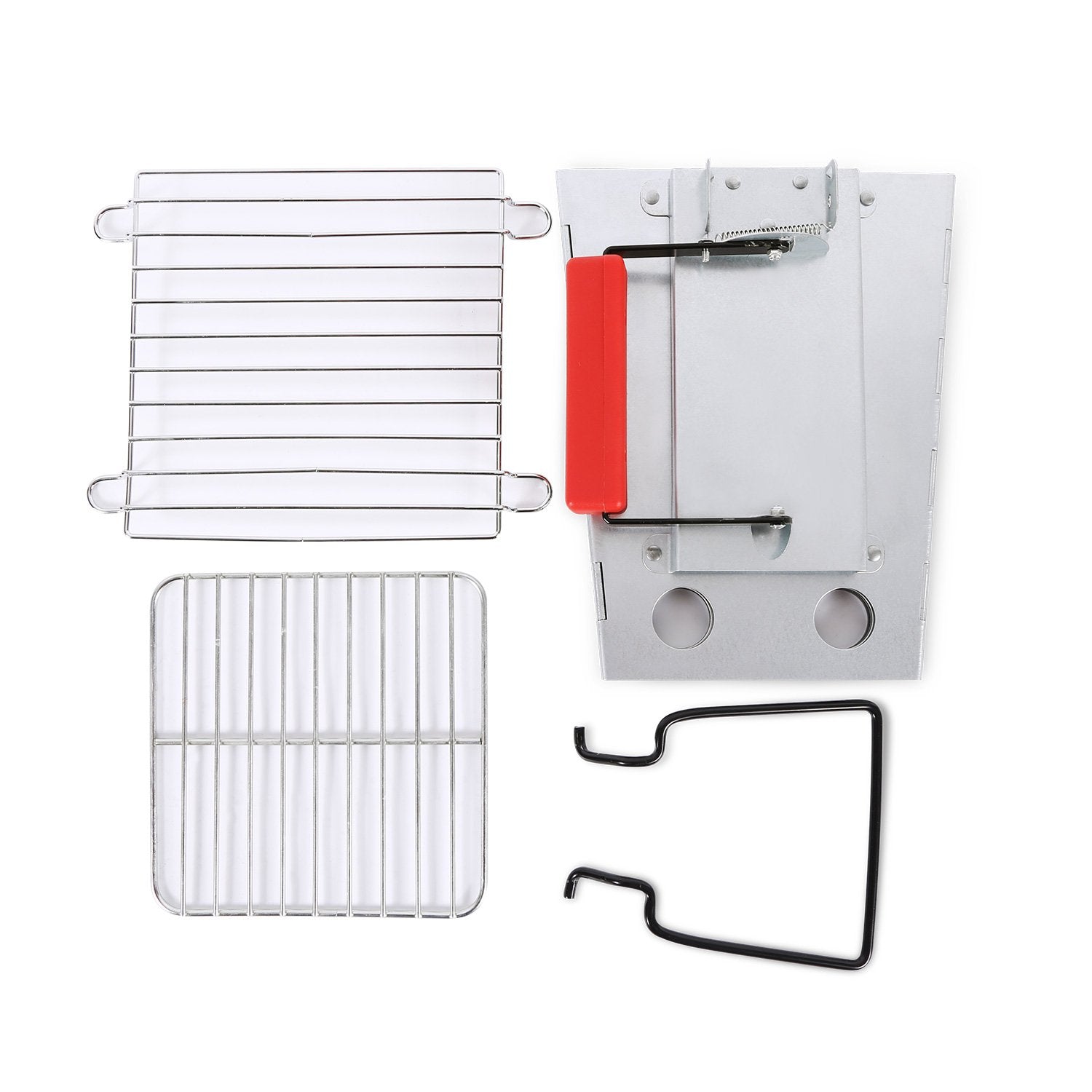 Quick Ignition Foldable Charcoal Chimney Starter with Grill, Multi-Functional BBQ Charcoal Grill Starter, Wood Stove and Rocket Stove for Outdoor Lawn, Patio & Camping