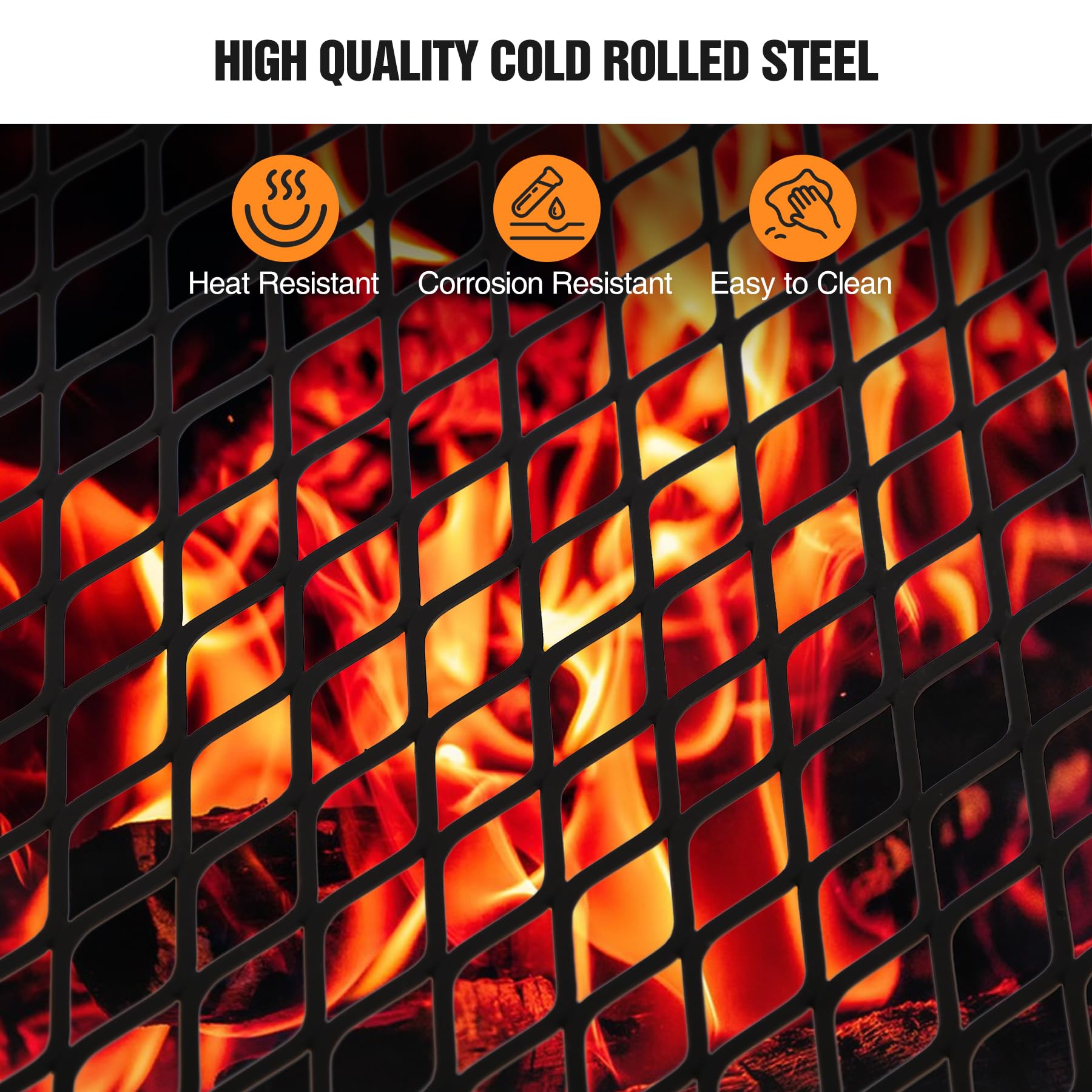 Portable Folding Steel Campfire Grill Grate