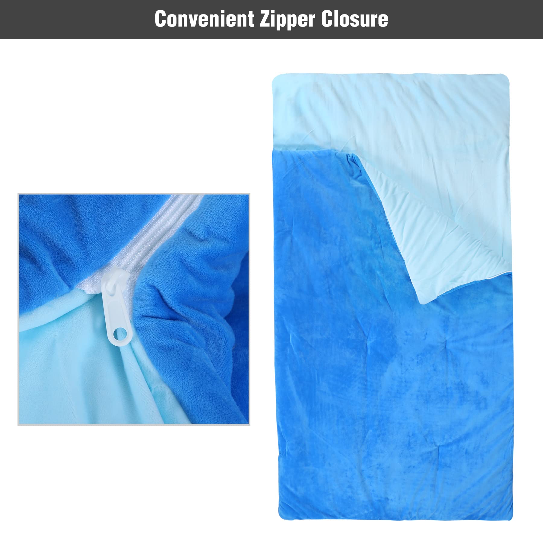 Soft Cotton Sleeping Bag  Blue