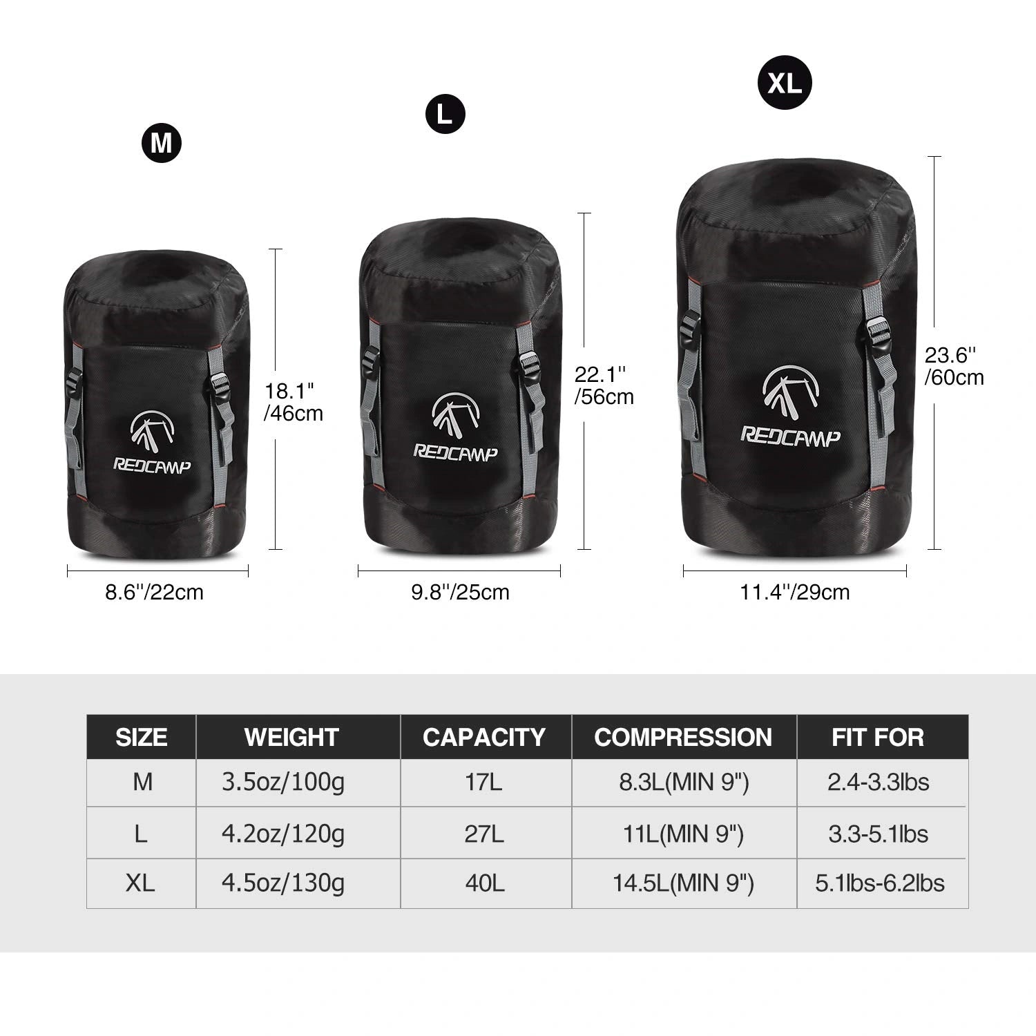REDCAMP Sleeping Bag Stuff Sack