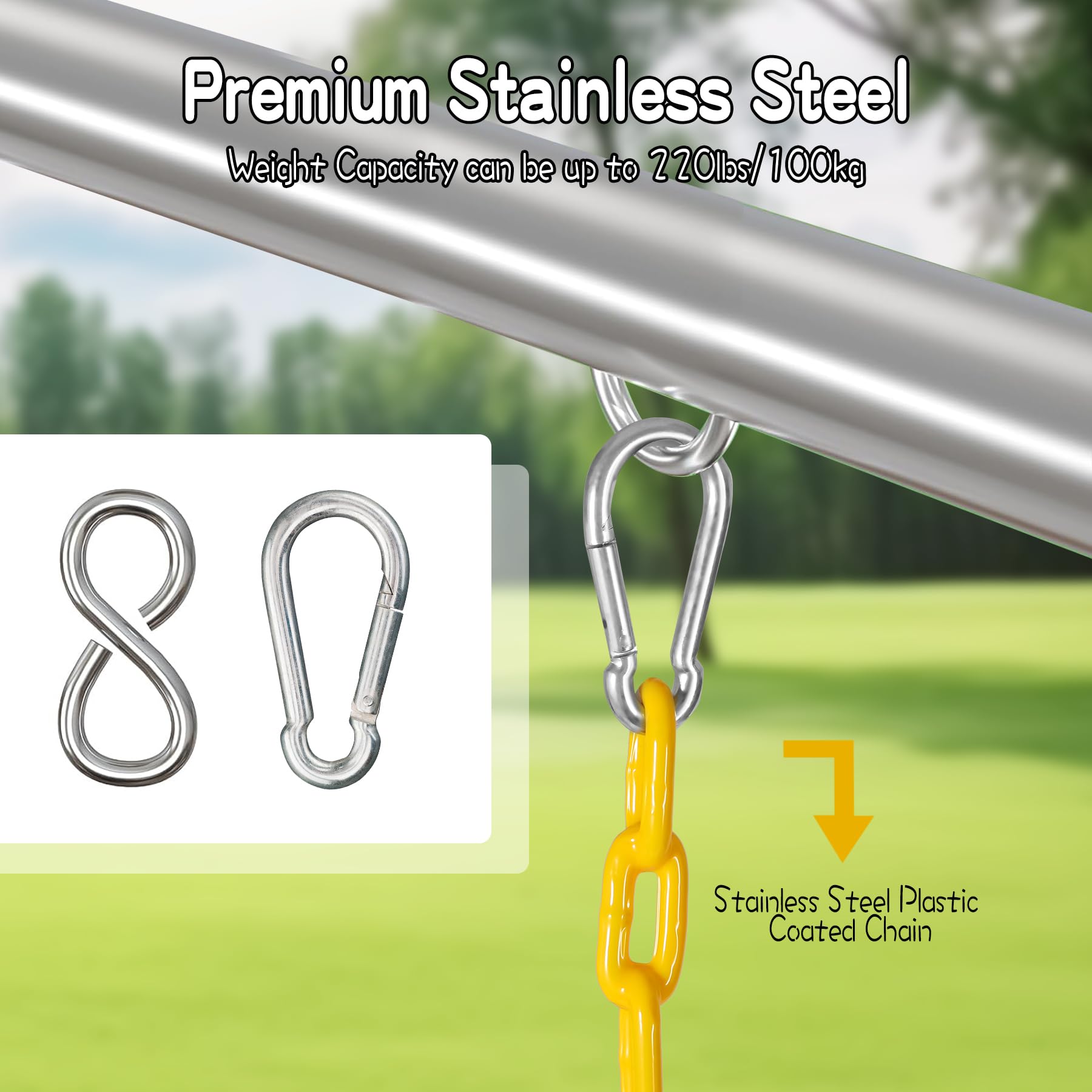 High Back Toddler Bucket Swing Seat with Coated Chains