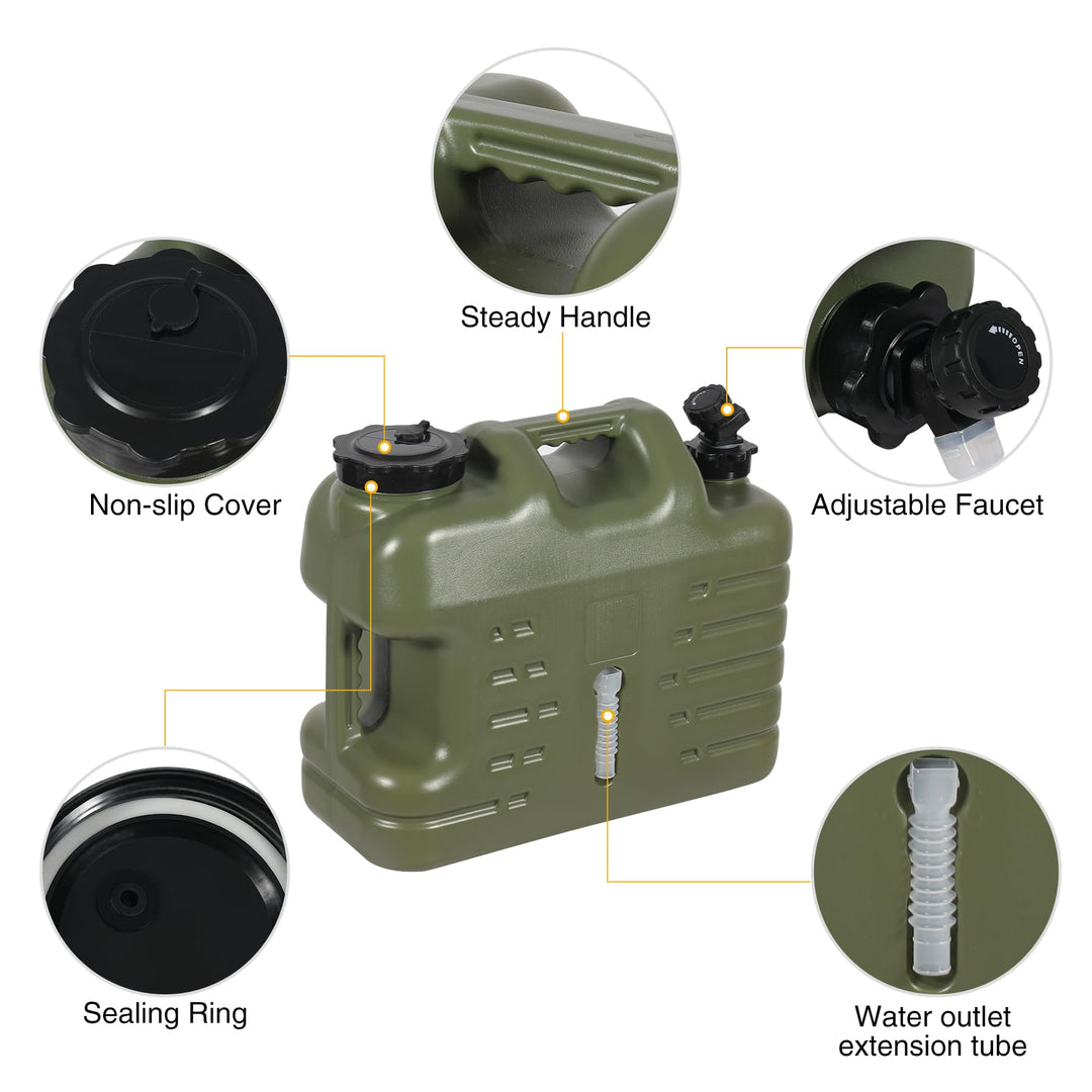 4 Gallon  / 18.5L Portable Water Container with Spigot