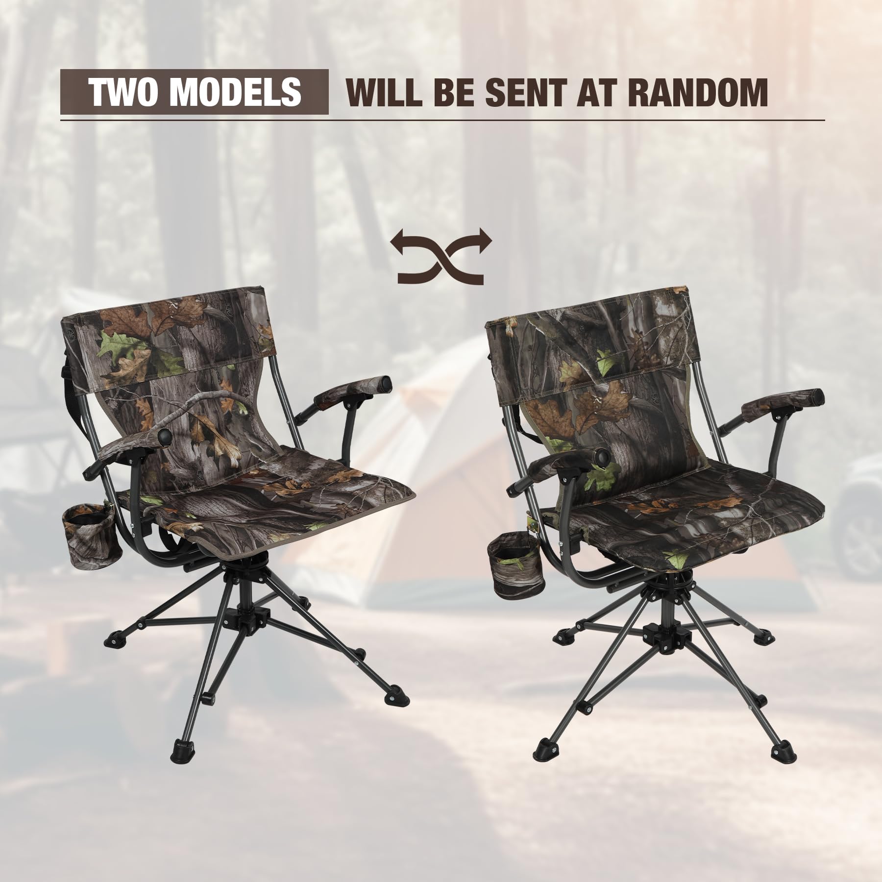 Silla de caza giratoria de 360 ​​grados REDCAMP para persianas