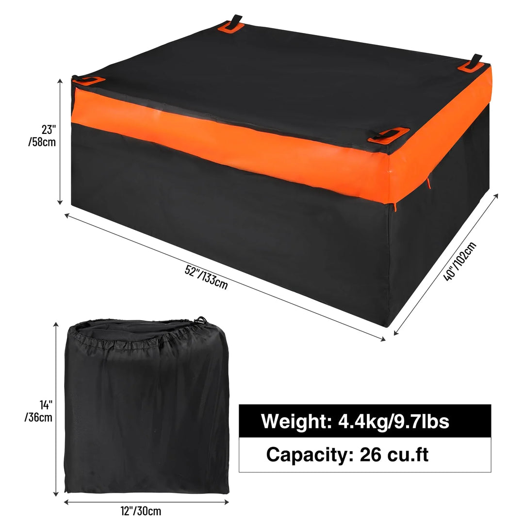 Truck Bed Cargo Bag, 26 Cubic ft Extra Waterproof Pickup Bed Cargo Bag, Fits Any Truck Size, Heavy Duty Luggage Bag with 4 Bungee Cords for Pickup SUV, 50x40x23