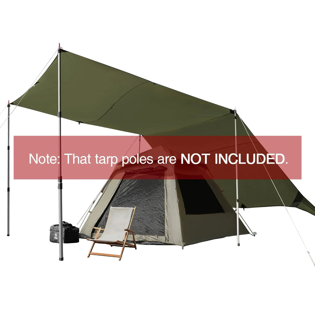 10x17ft Waterproof Camping Tarp - Redcamp