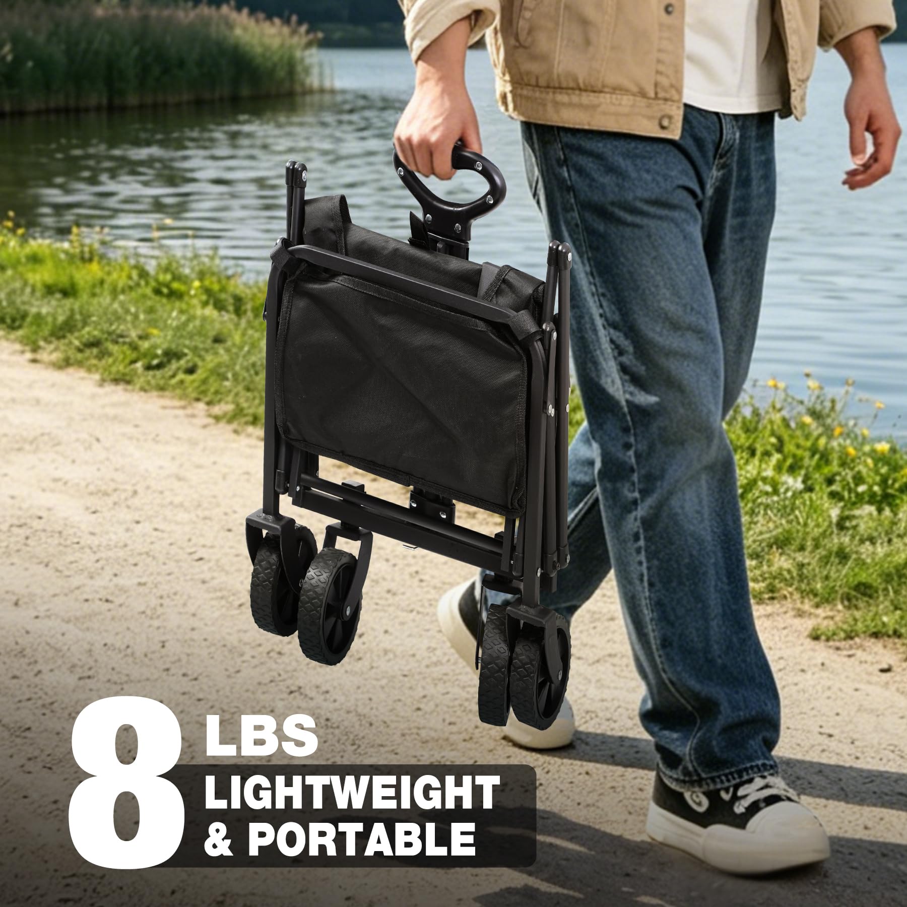 Heavy-Duty Collapsible Wagon with Wheels