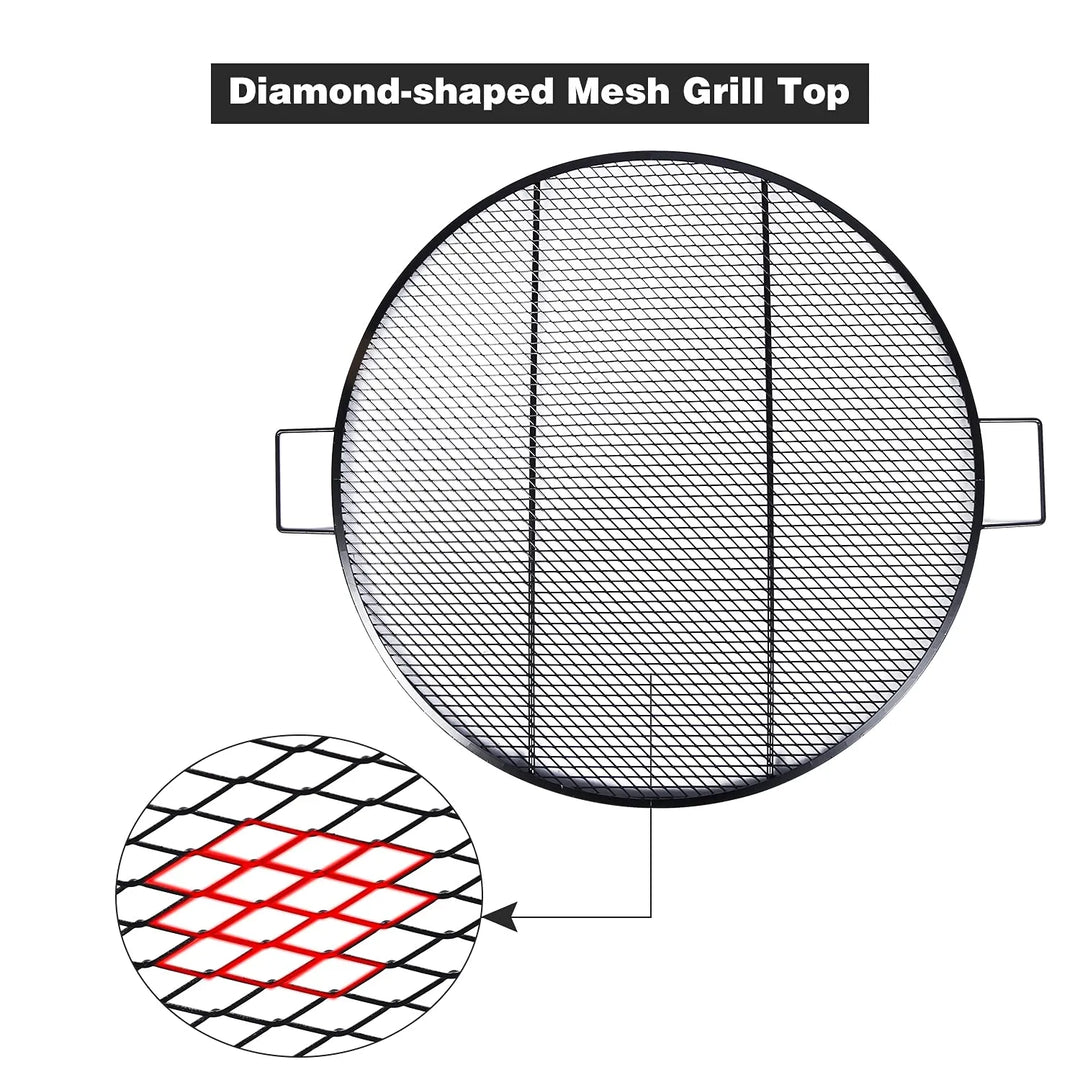 Foldable Fire Pit Grill Cooking Grate with Handle - Redcamp