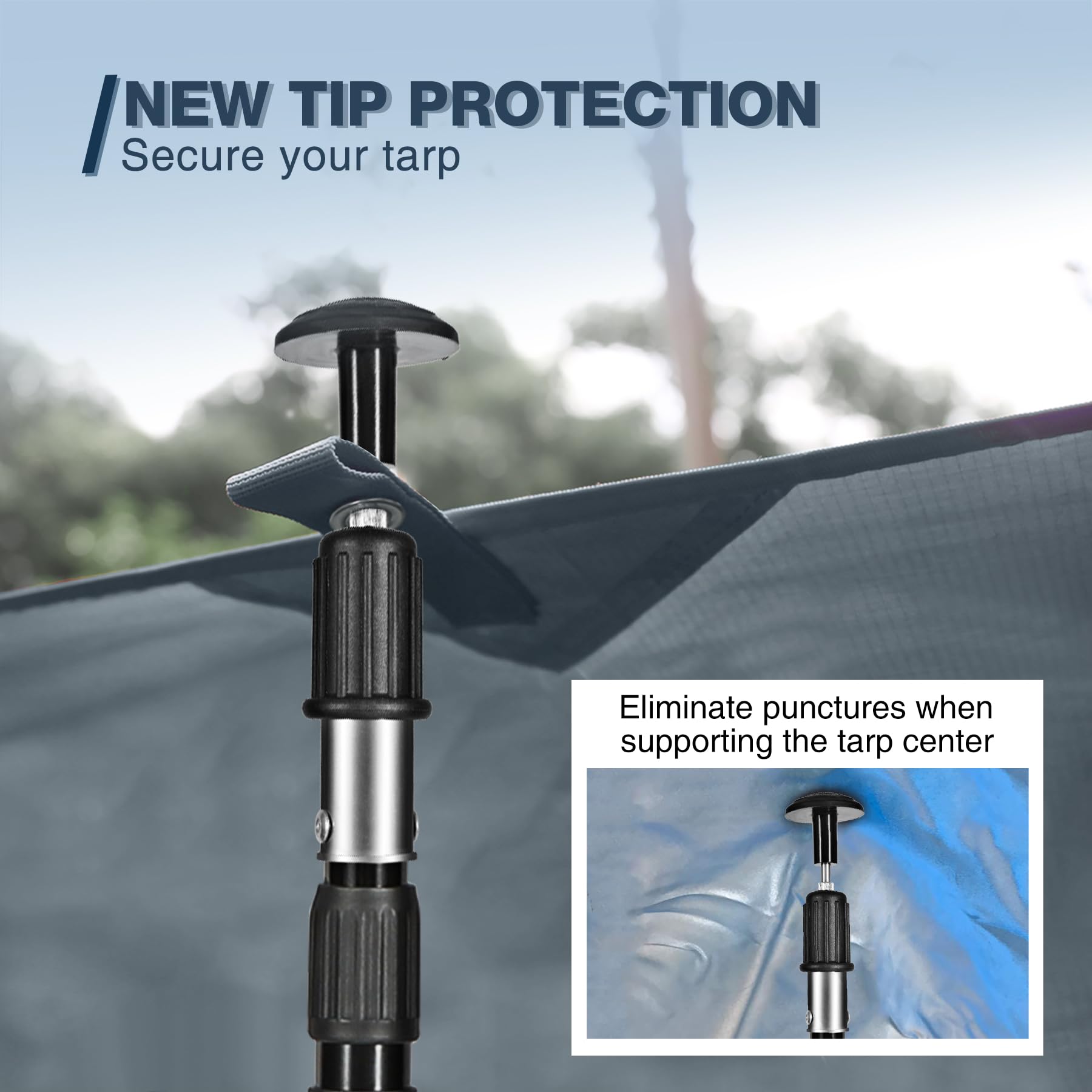 Adjustable Aluminum Telescoping Tarp Poles