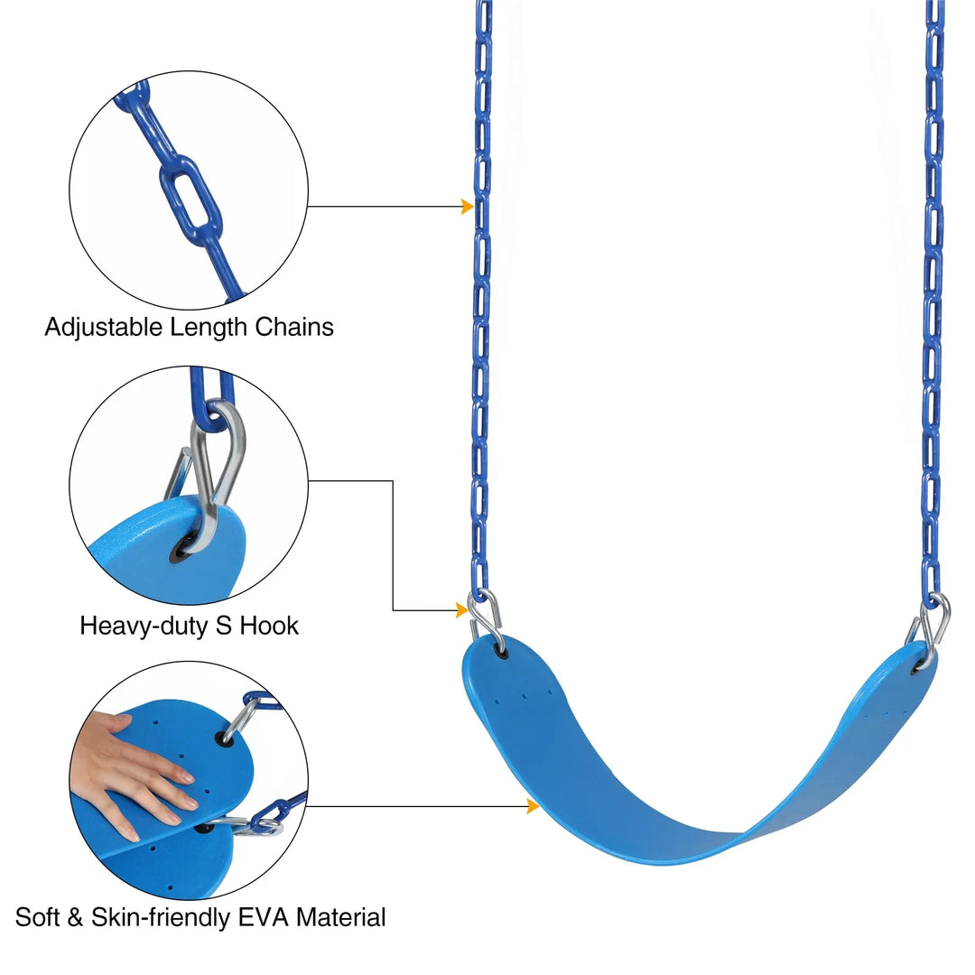 High Back Toddler Bucket Swing Seat with Coated Chains