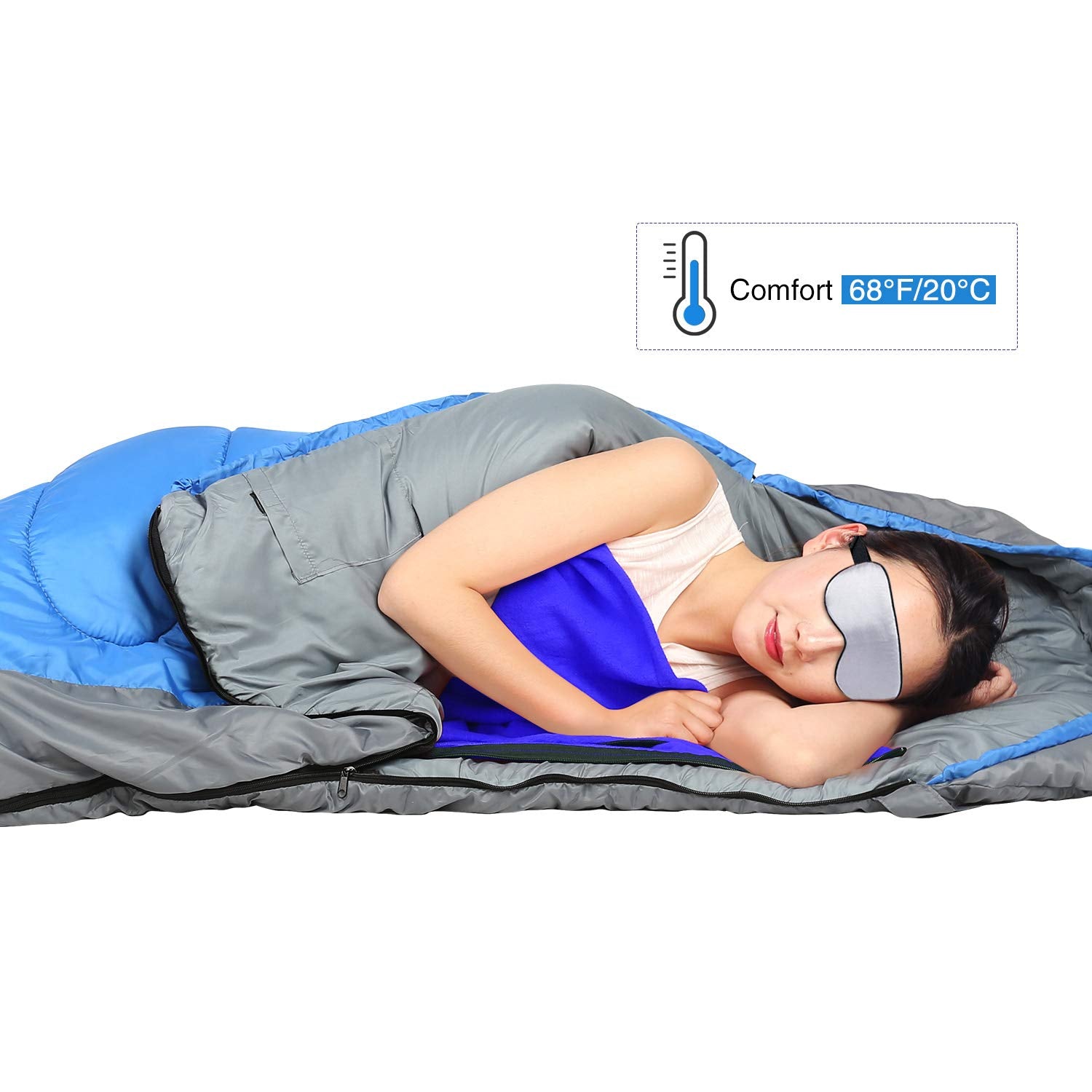 Warm Fleece Sleeping Bag Liner for Camping