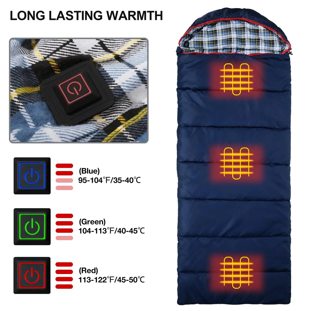 Heated Sleeping Bag with 3 Temperature