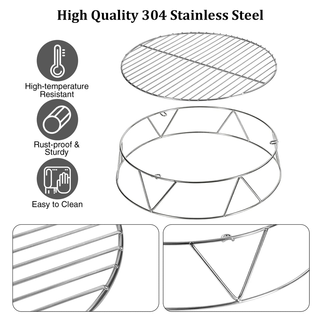 Stainless Steel Fire Pit Accessory Kit