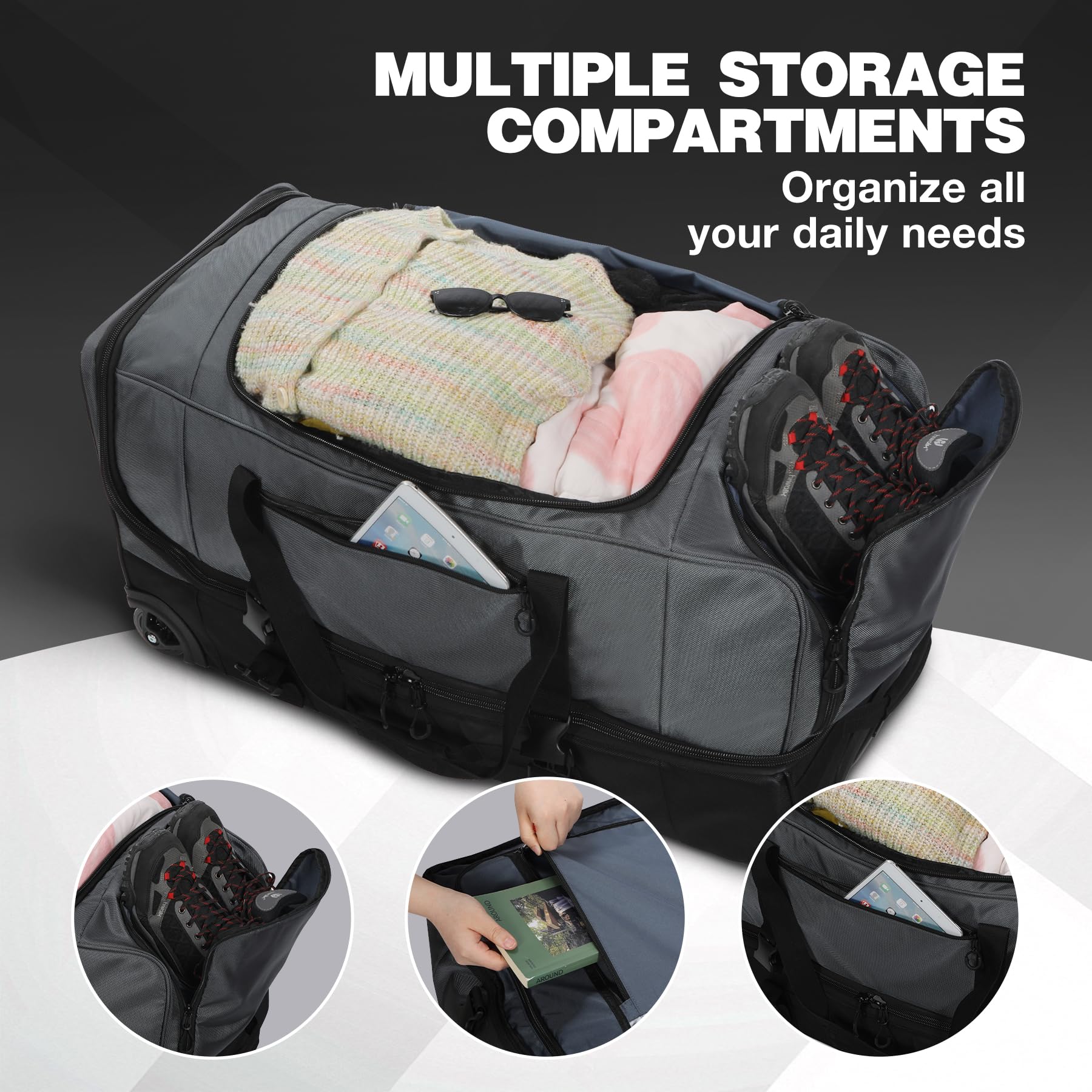 Heavy-Duty Rolling Travel Duffle