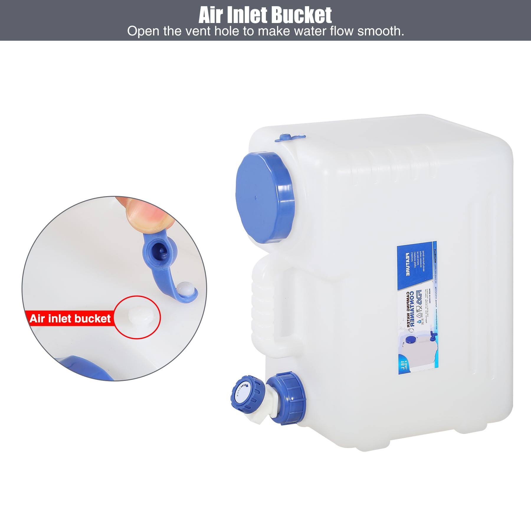 Portable Camping Water Container with Spigot & Wheels