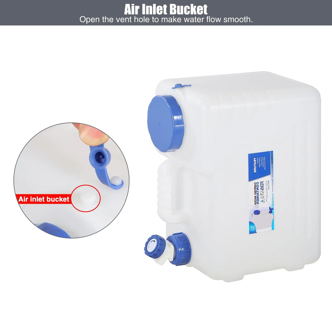 Portable Camping Water Container with Spigot & Wheels