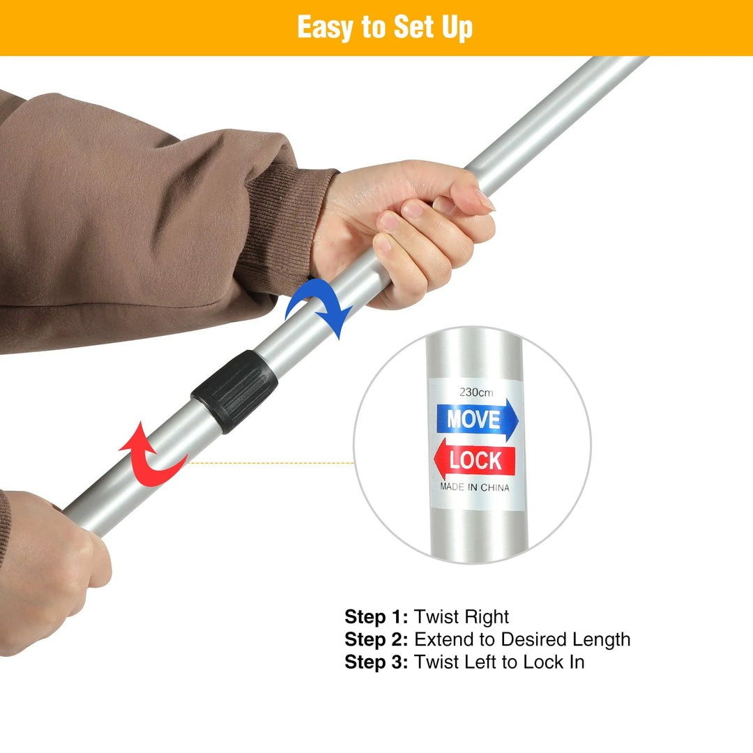 Aluminum Adjustable Telescoping Tarp Poles