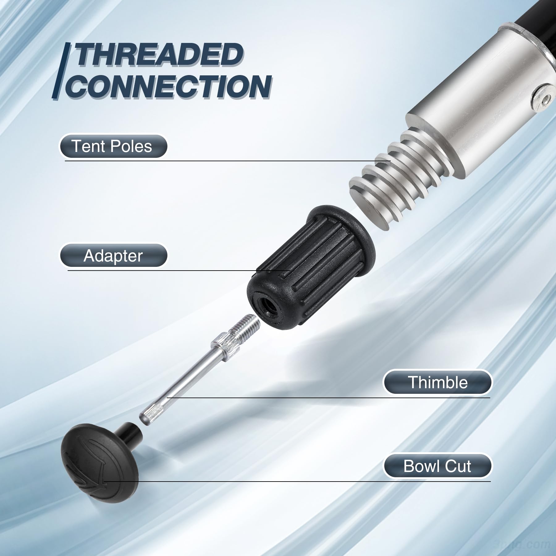 Adjustable Aluminum Telescoping Tarp Poles