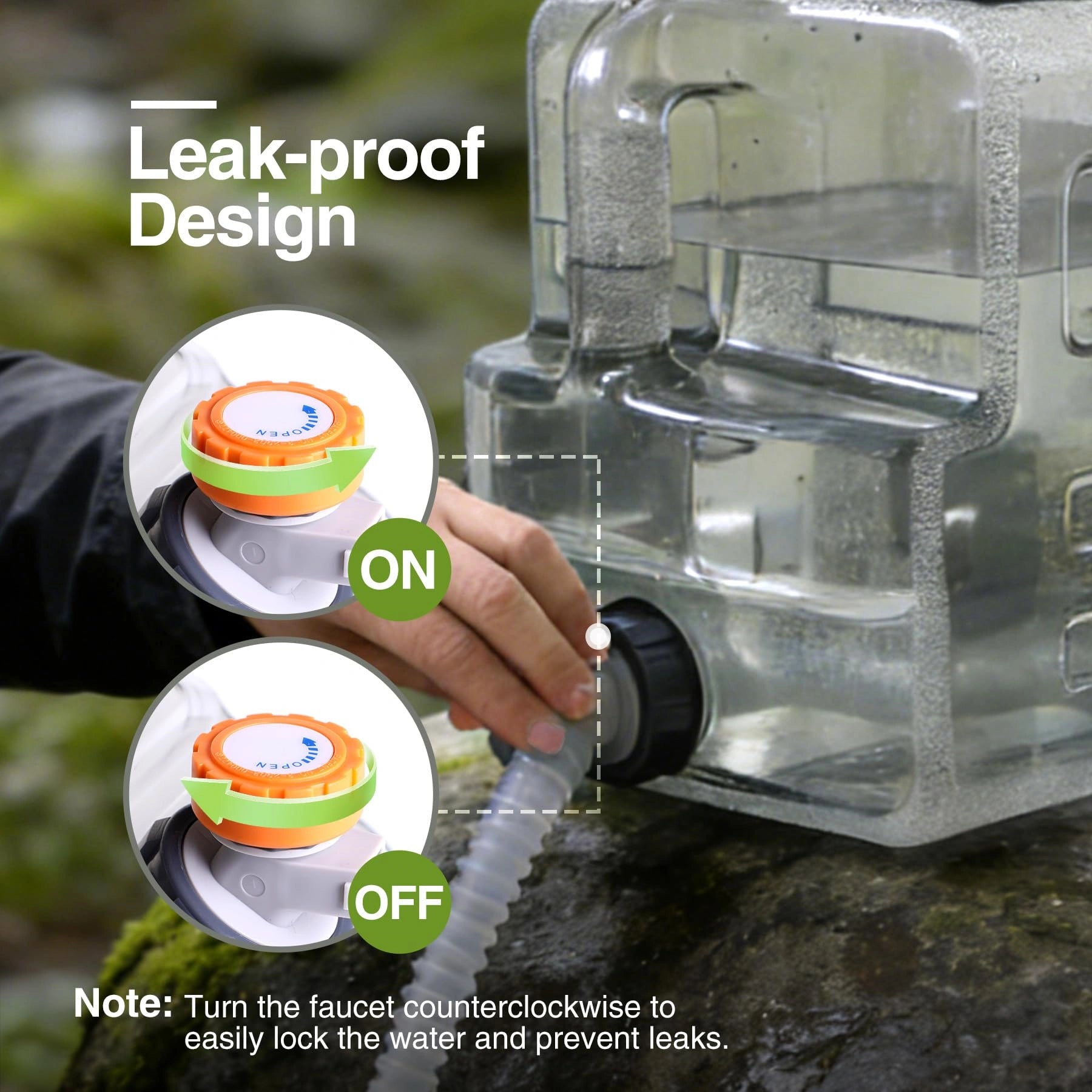 Portable Water Storage Tank with Adjustable Spigot - Food Grade PC