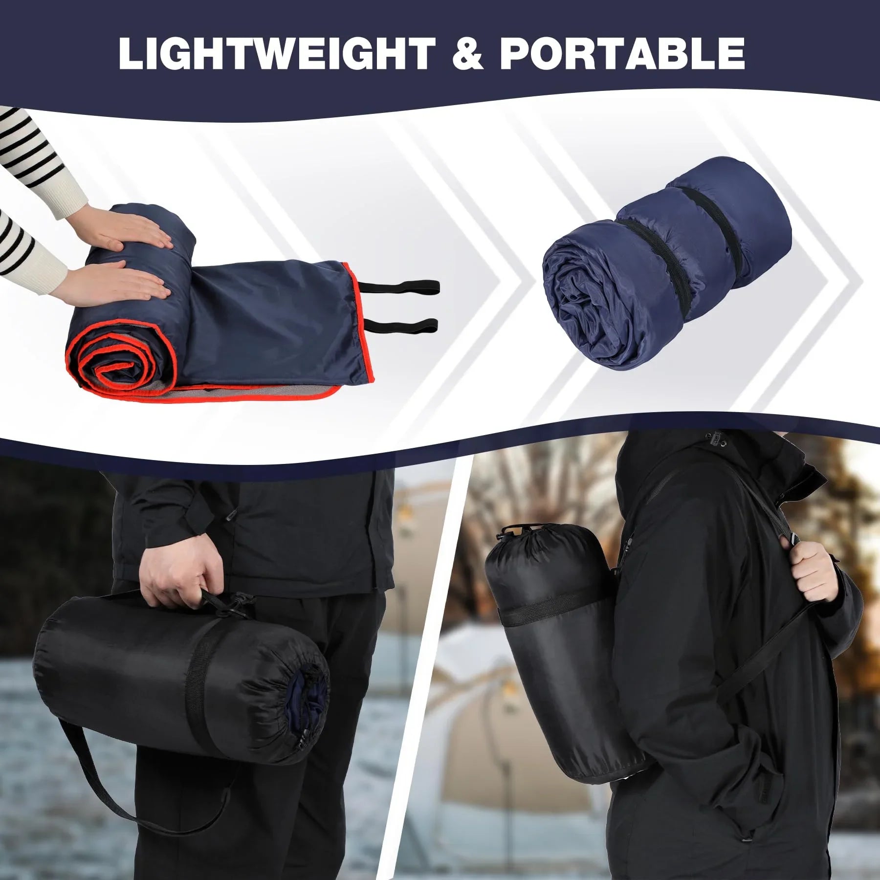 Large Waterproof Stadium Blanket with Hood for Cold Weather