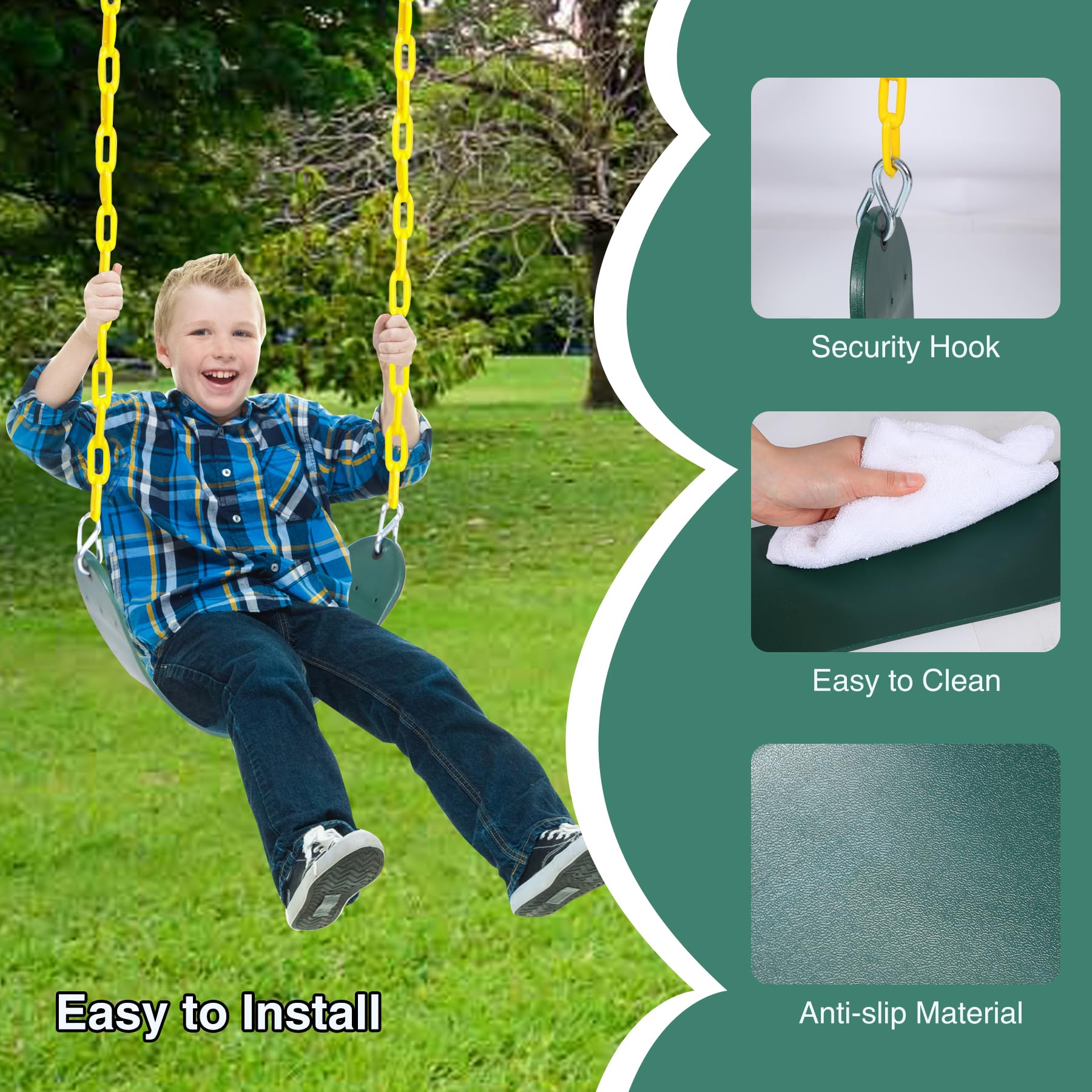 Heavy Duty EVA Belt Swing Seat (3-Pack)