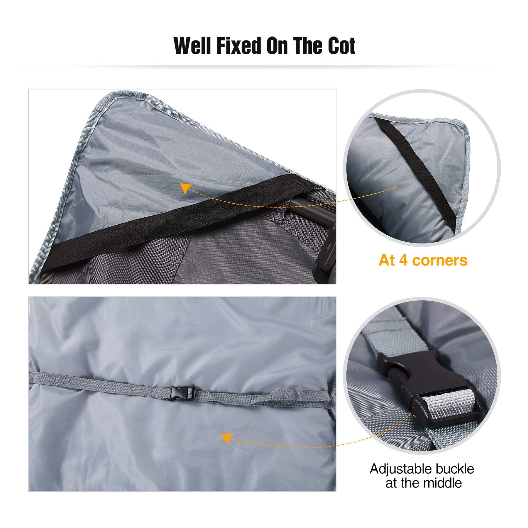 High-Density Cotton Camping Cot Mattress Pad