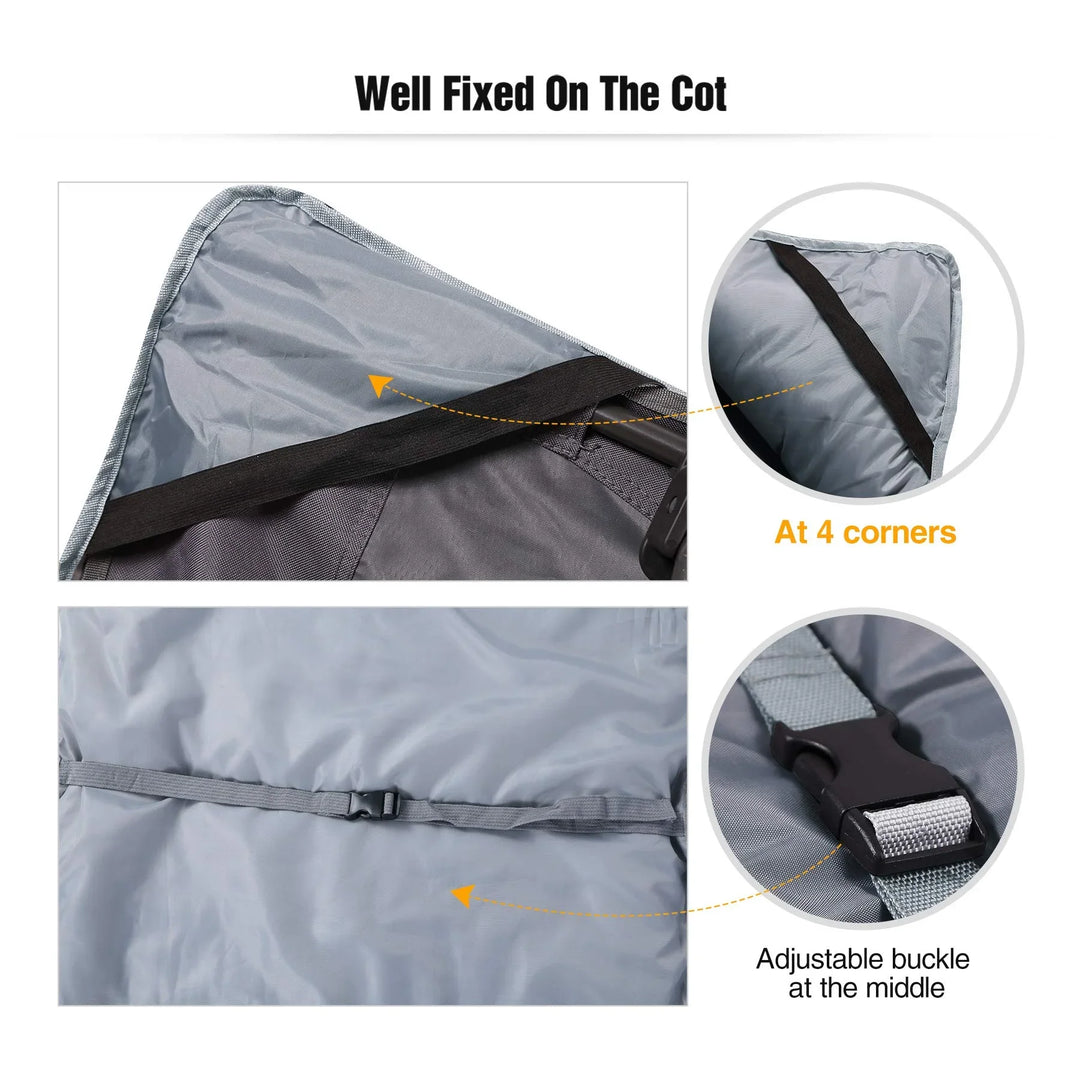 High-Density Cotton Camping Cot Mattress Pad