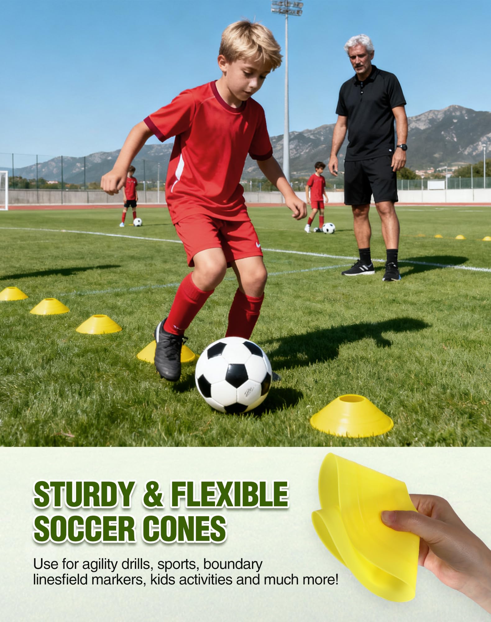 Adjustable Agility Hurdles,4 Height Speed Training Hurdles, Portable Speed Training Equipment with Carry Bag for for Athletes,Kids,Soccer,Basketball