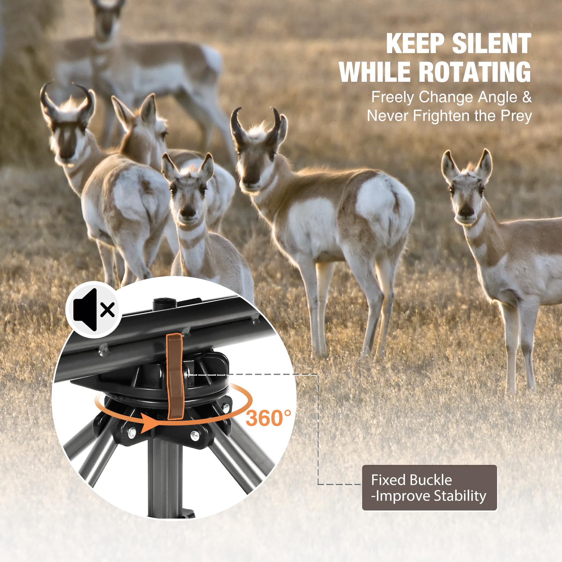 Silla de caza giratoria de 360 ​​grados REDCAMP para persianas