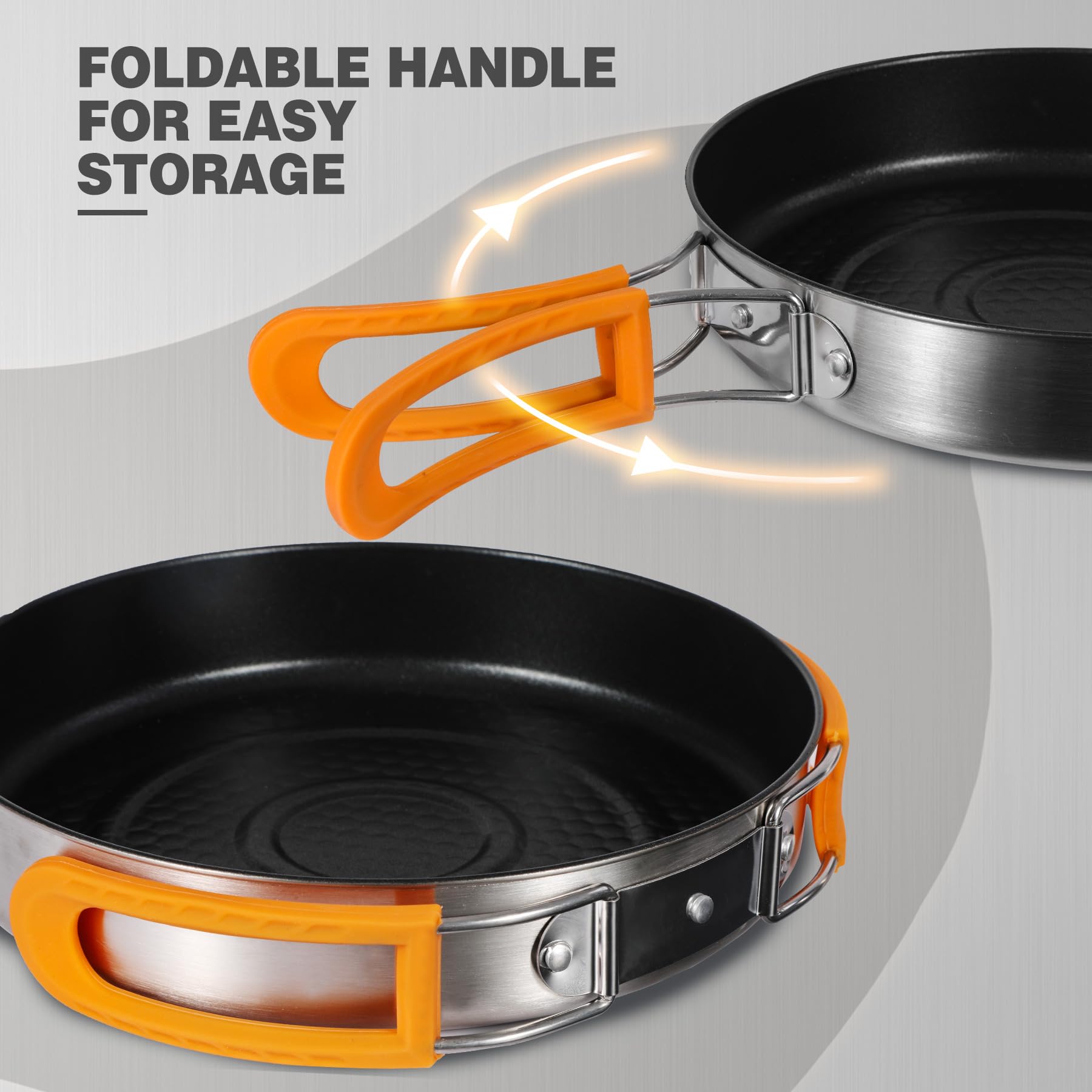 Stainless Steel Backpacking Skillet Kit