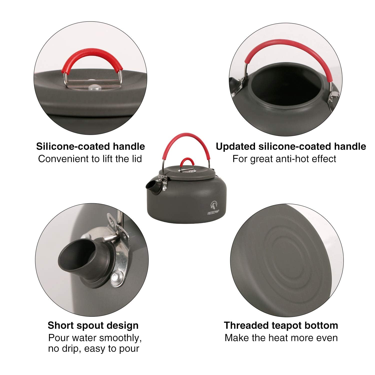 Aluminum Camping Kettle with Carry Bag