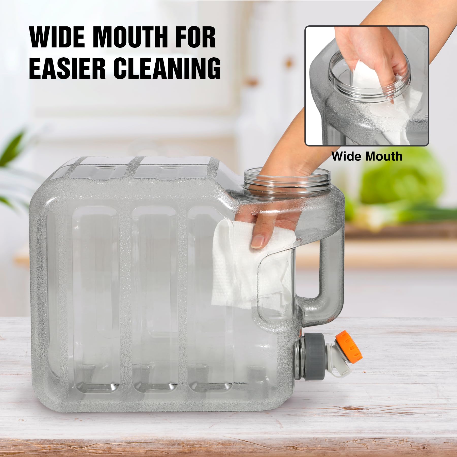 Portable Water Storage Tank with Adjustable Spigot - Food Grade PC