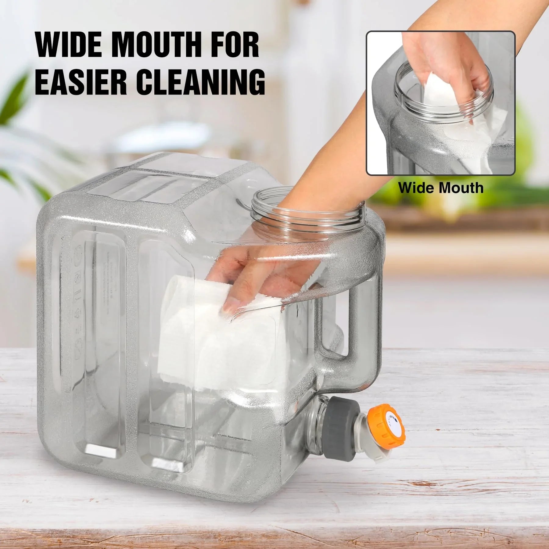 Portable Water Storage Tank with Adjustable Spigot - Food Grade PC