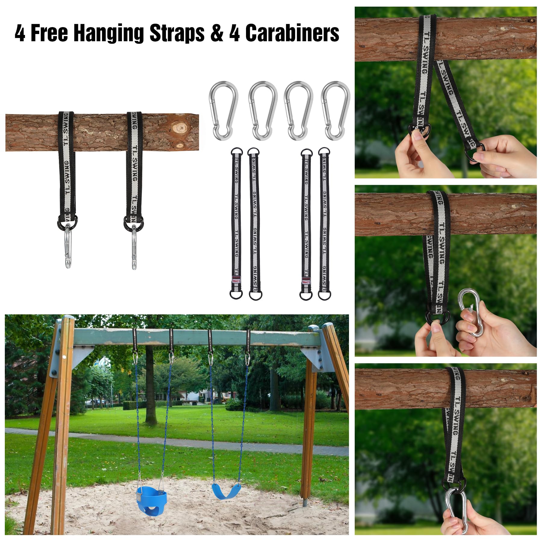 High Back Toddler Bucket Swing Seat with Coated Chains