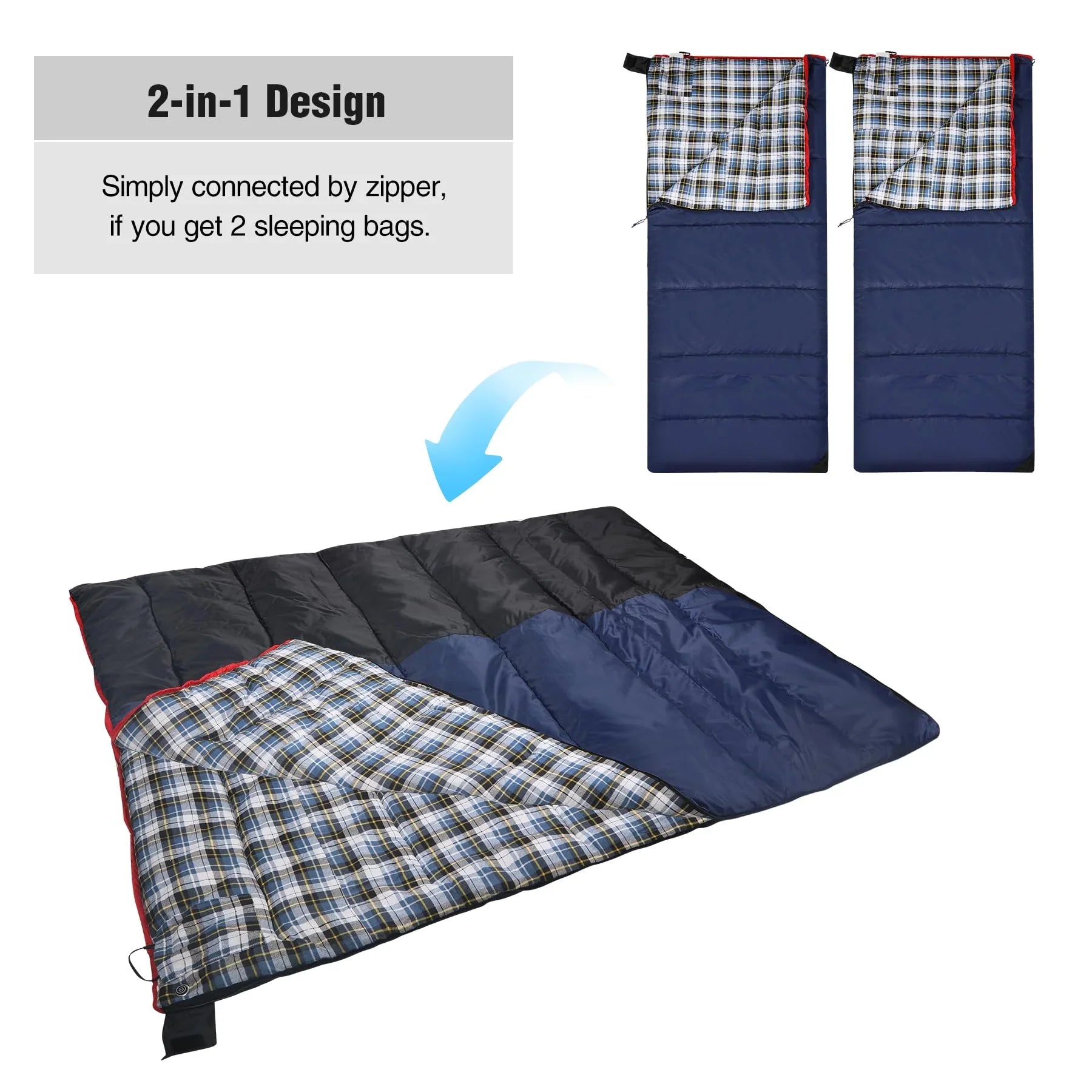 Heated Sleeping Bag with 3 Temperature