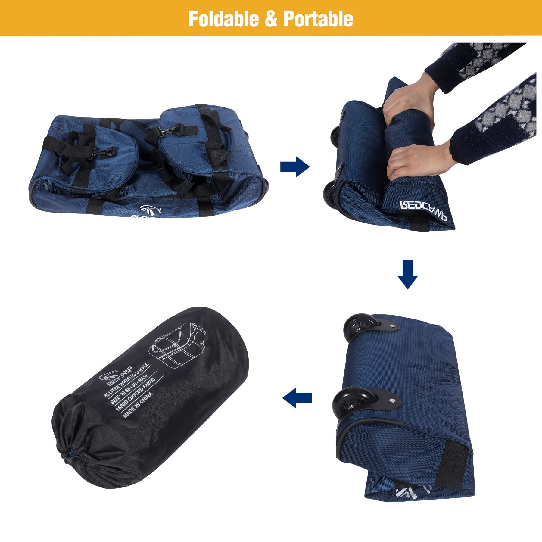 Foldable Wheeled Duffle Bag 85L / 120L