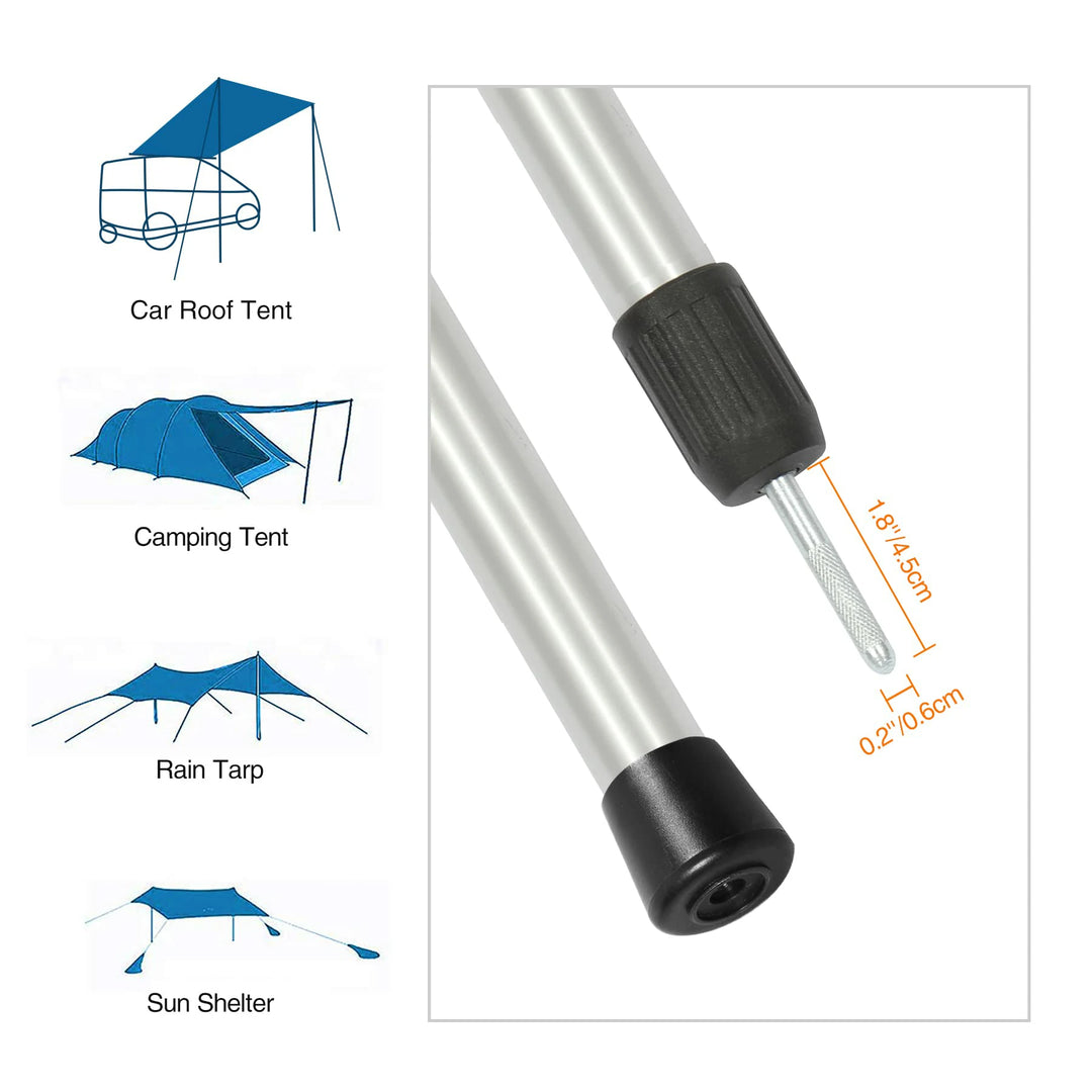 Aluminum Adjustable Telescoping Tarp Poles
