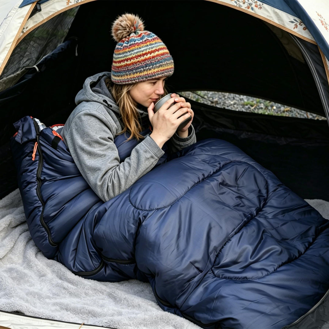 REDCAMP Cotton Flannel Sleeping Bag for Camping Backpacking,4 Season Adults Cold Weather Envelope Sleeping Bags with 2/3/4lbs Filling