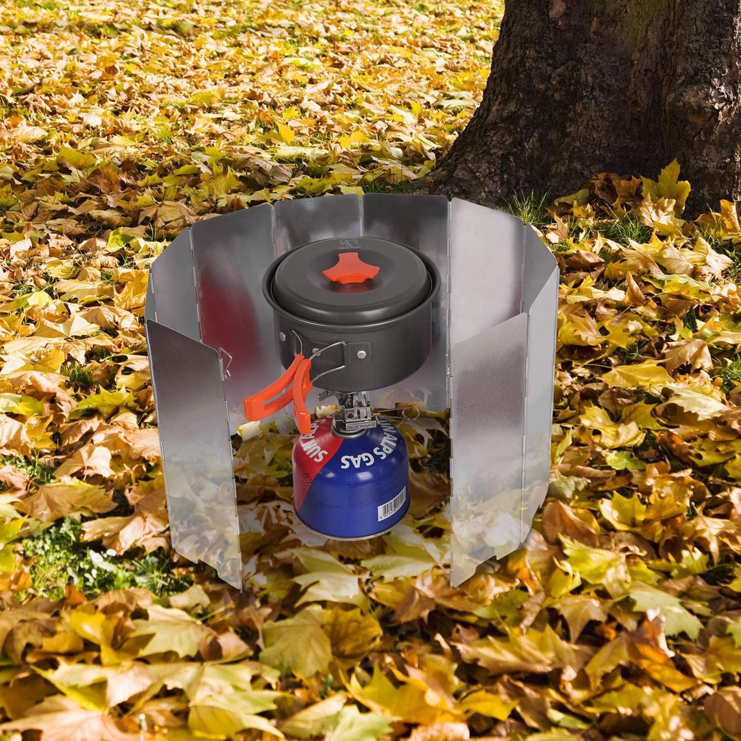 Aluminum Folding Stove Windscreen for Camping