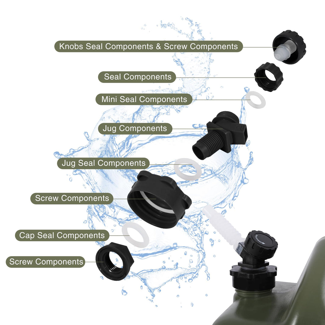 4 Gallon  / 18.5L Portable Water Container with Spigot