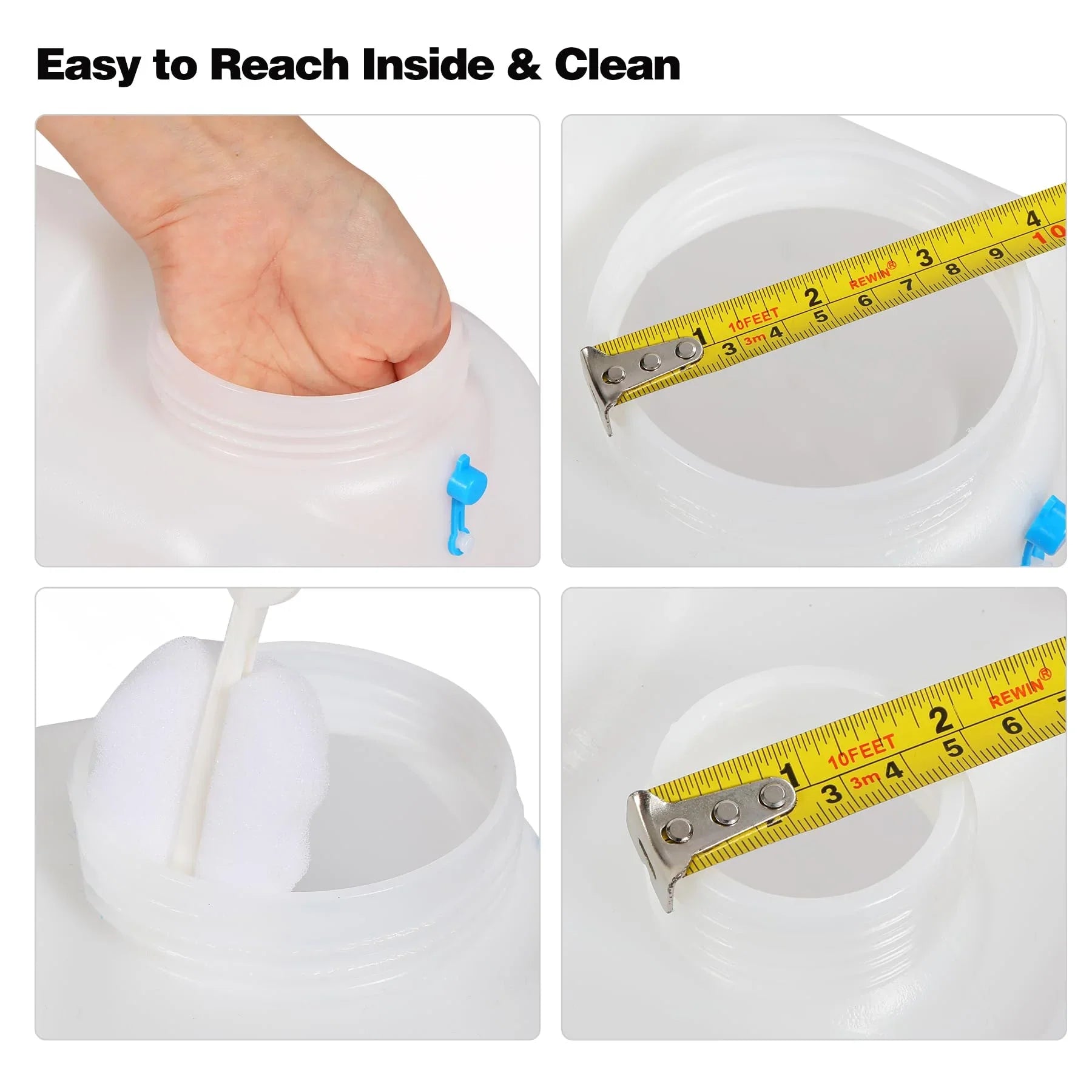 Réservoir d'eau de camping portable avec robinet et roues 