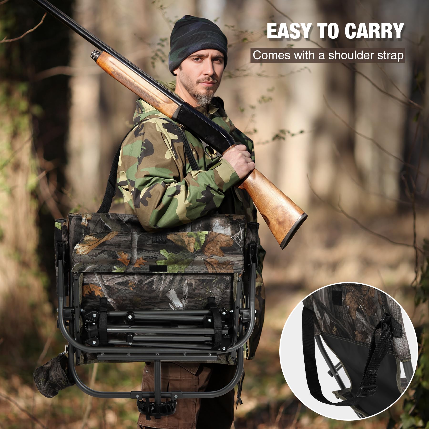 Silla de caza giratoria de 360 ​​grados REDCAMP para persianas