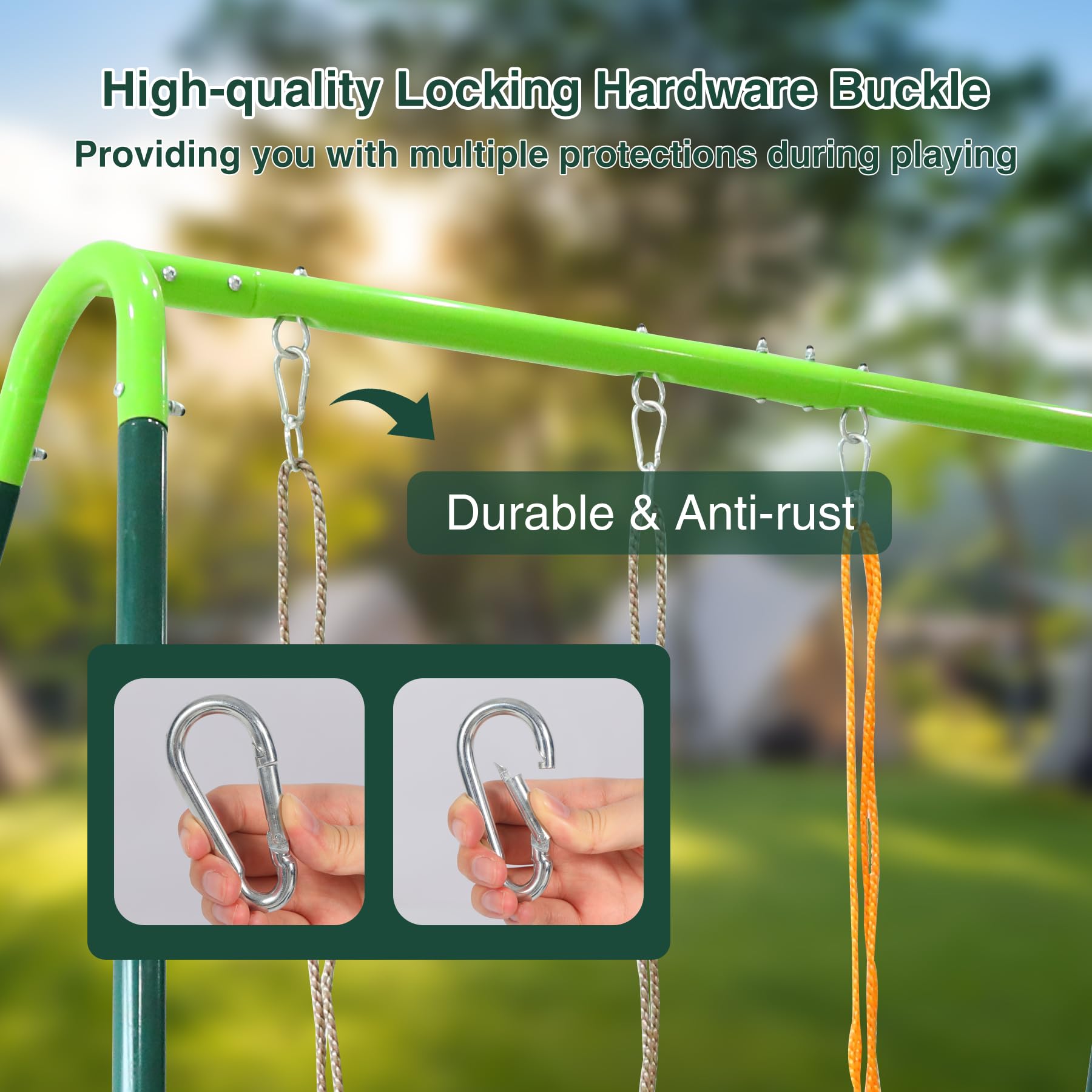 Kids Belt Swing Seat & Disc Climbing Rope Combo Set