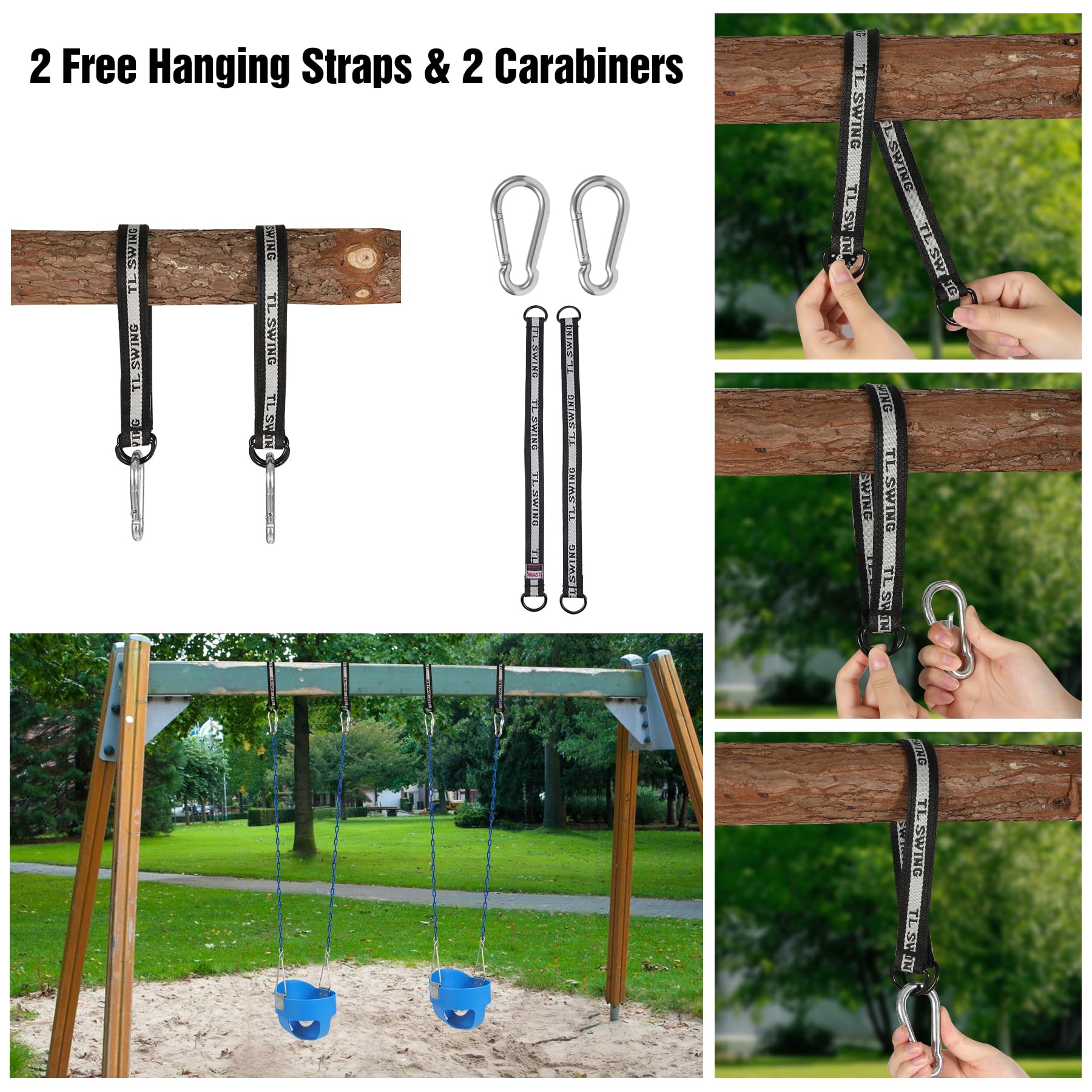 High Back Toddler Bucket Swing Seat with Coated Chains