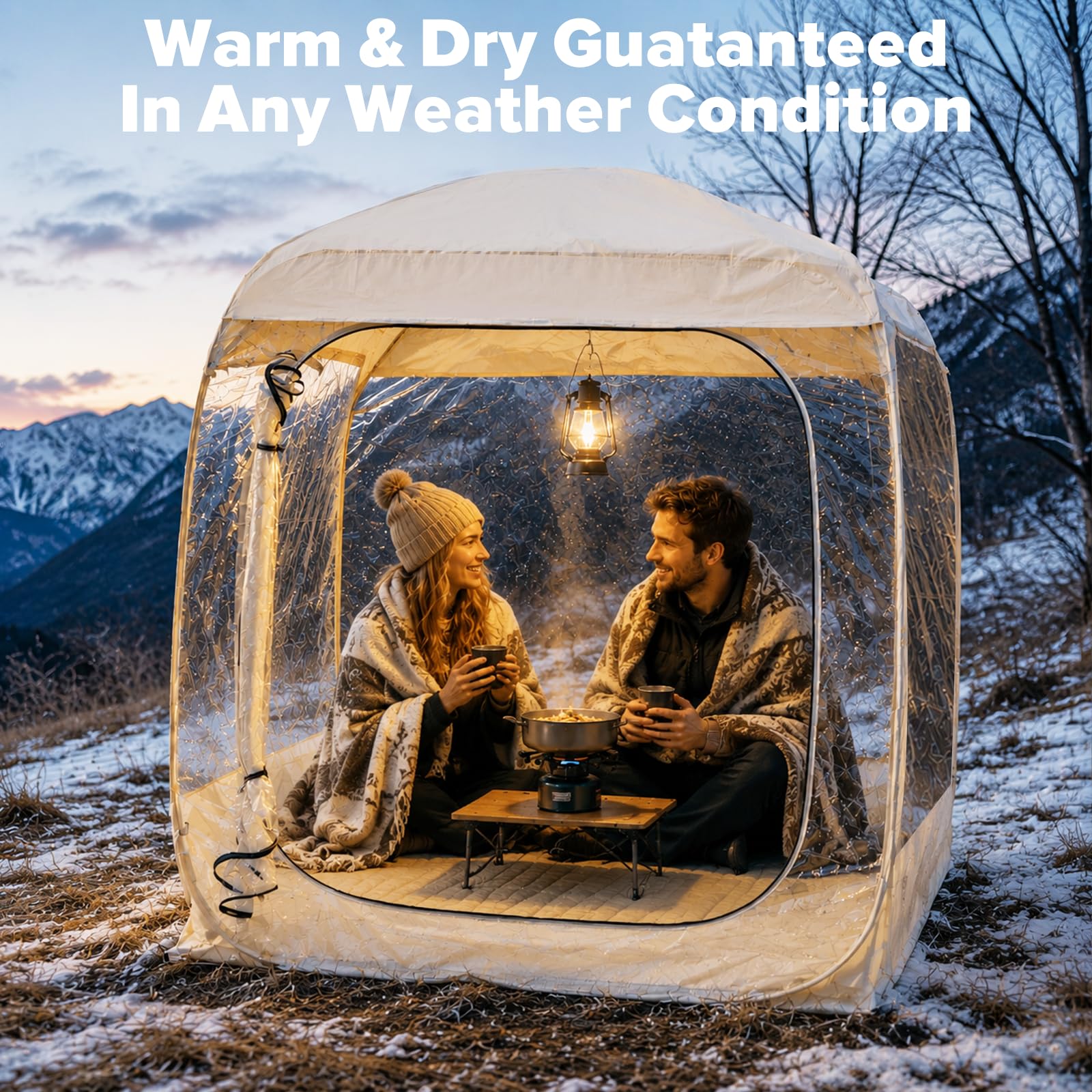 REDCAMP Pop Up Sports Tent with Clear PVC Panels