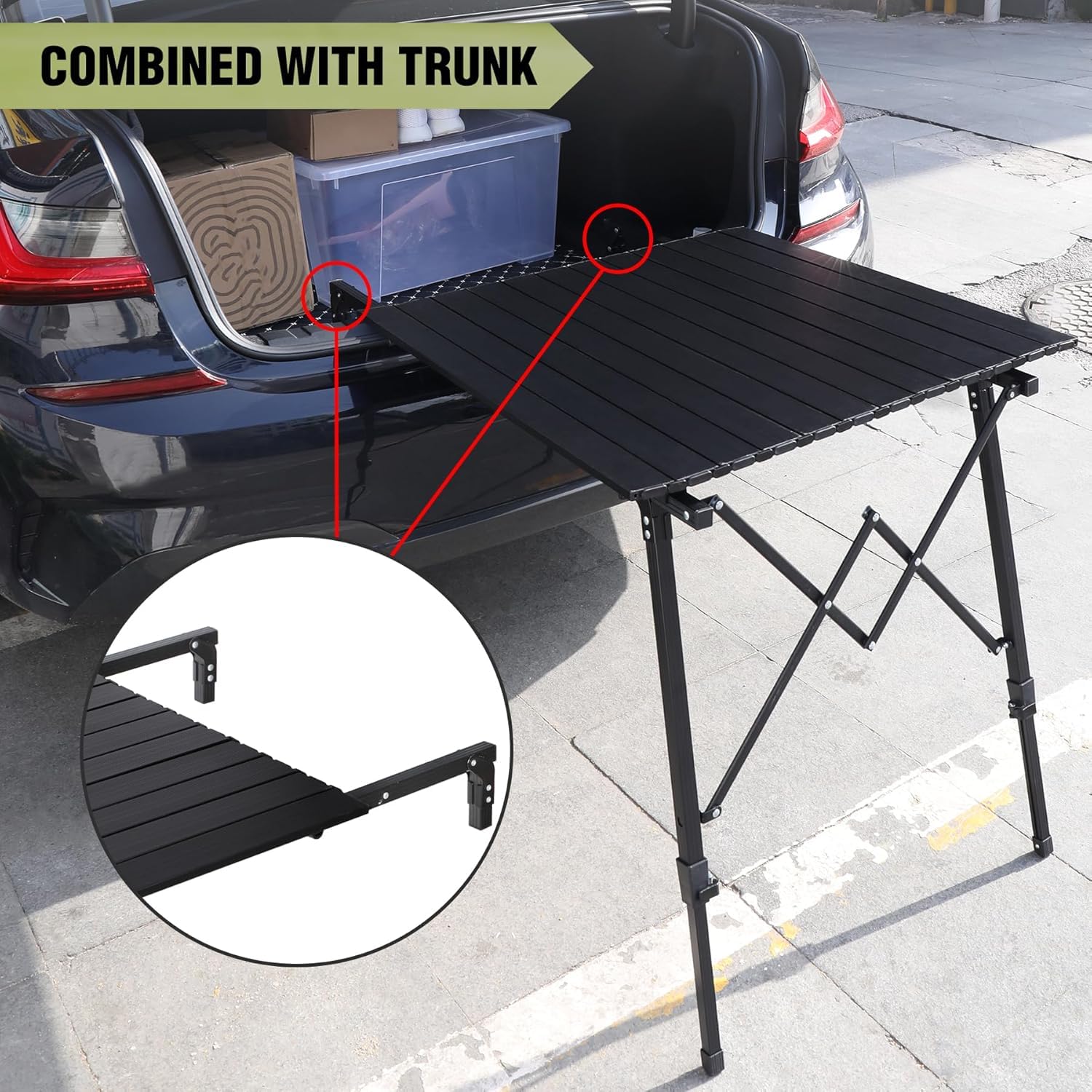 Adjustable Aluminum Tailgate & Trunk Table