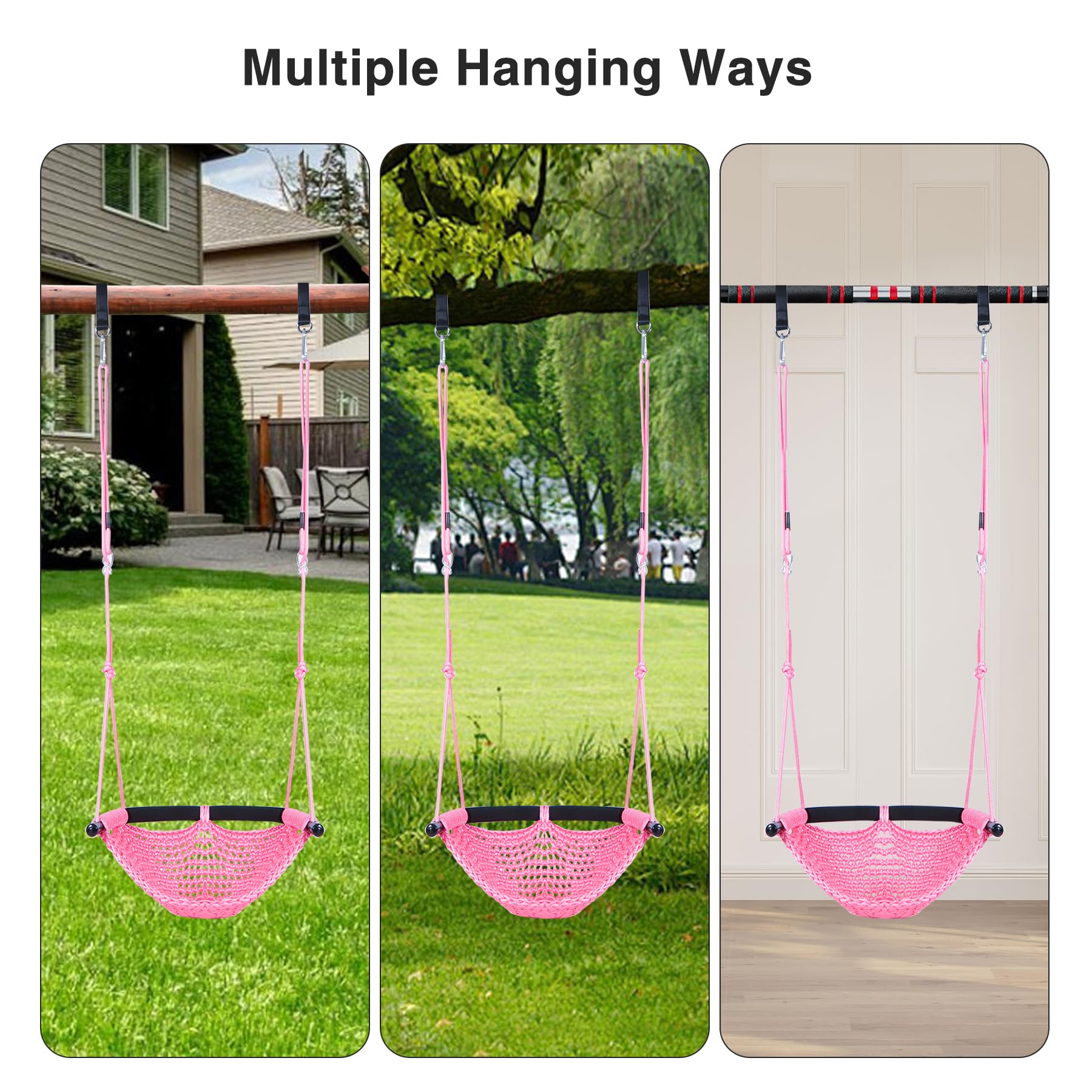 Hand-Woven Adjustable Rope Swing Seat